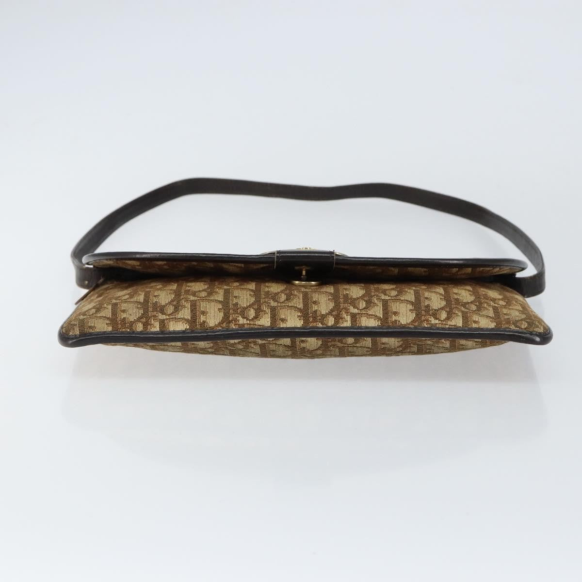 Christian Dior Vintage Trotter Canvas Beige Canvas Shoulder Bag Bag (Pre-Owned)