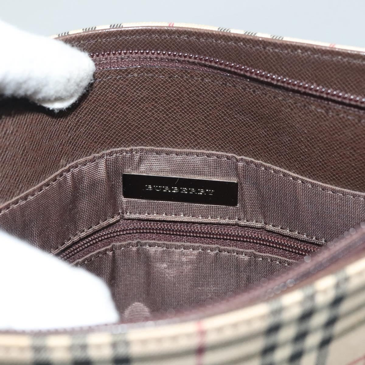 Burberry Nova Check Tote Canvas Check Pattern Beige Canvas Tote Bag Bag (Pre-Owned)