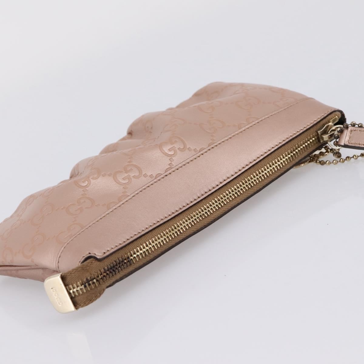 Gucci Heart Wristlet Guccissima Leather Pink Leather Clutche & Pouche Bag (Pre-Owned)