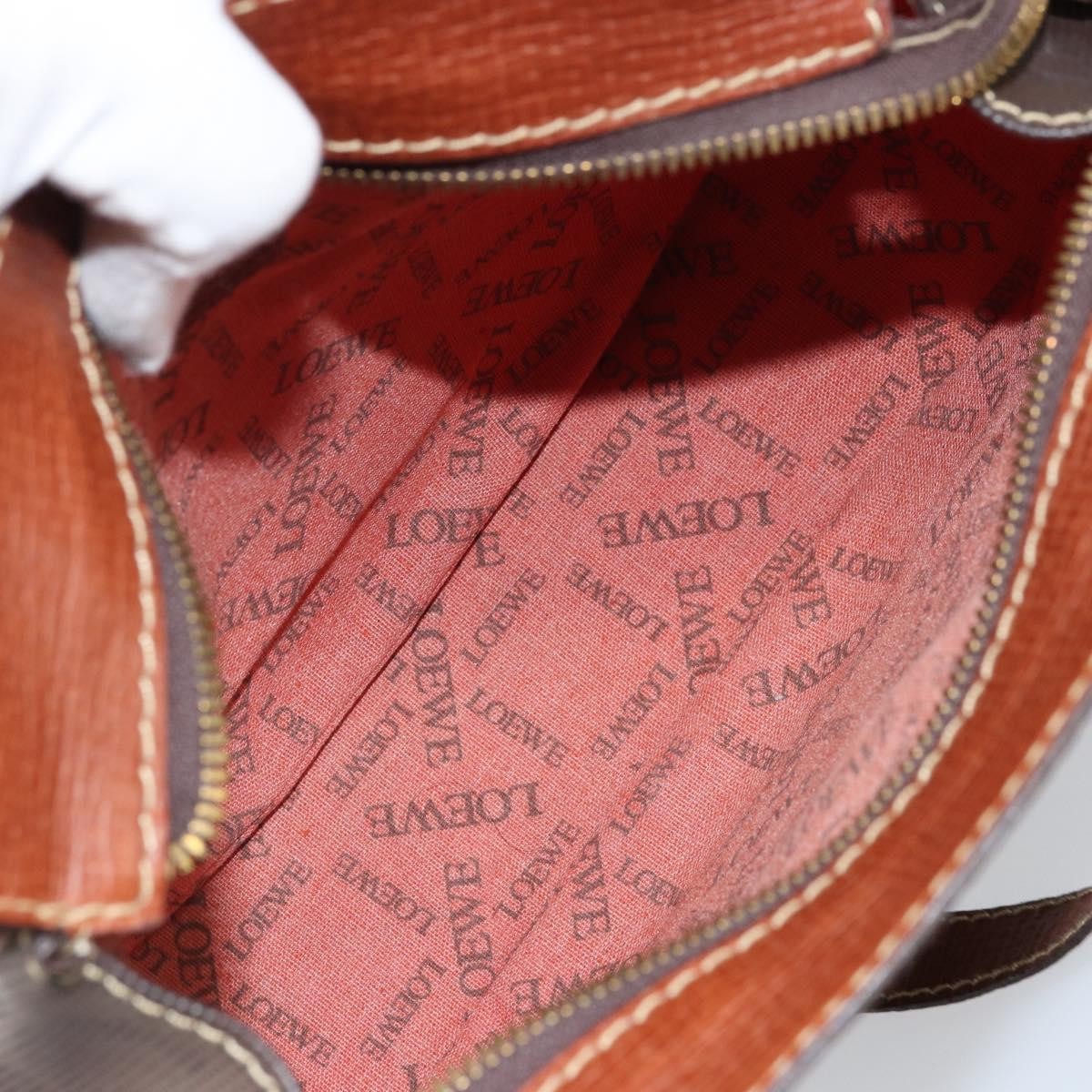 Loewe Anagram Pvc Leather Brown Pvc Shoulder Bag Bag (Pre-Owned)