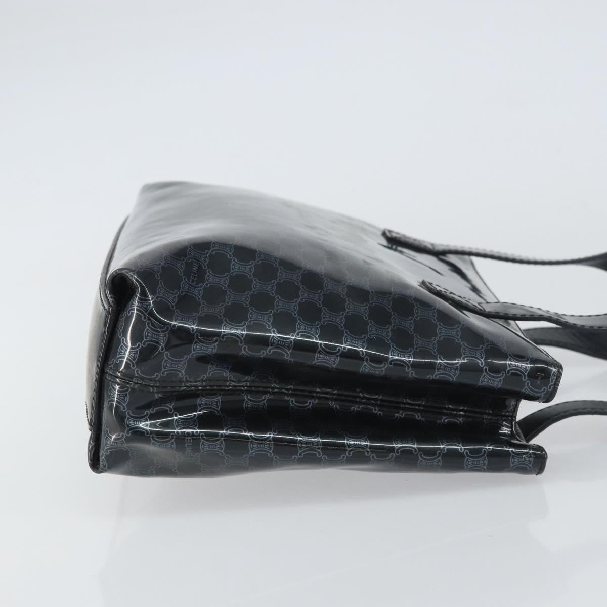 Celine Vintage Macadam Shopper Tote Venyl Black Plastic Tote Bag Bag (Pre-Owned)