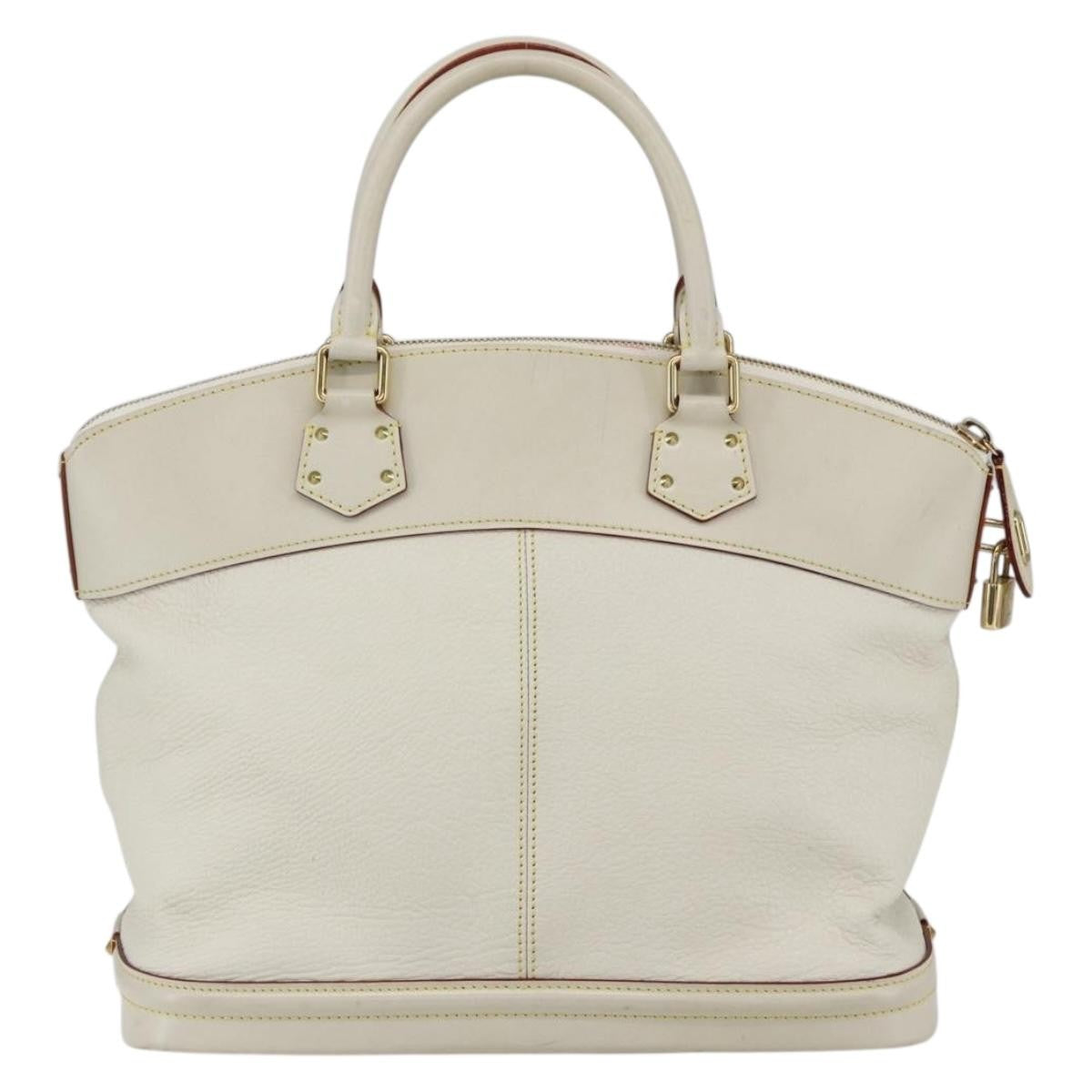 Louis Vuitton Suhali Lockit Leather White Leather Handbag (Pre-Owned)