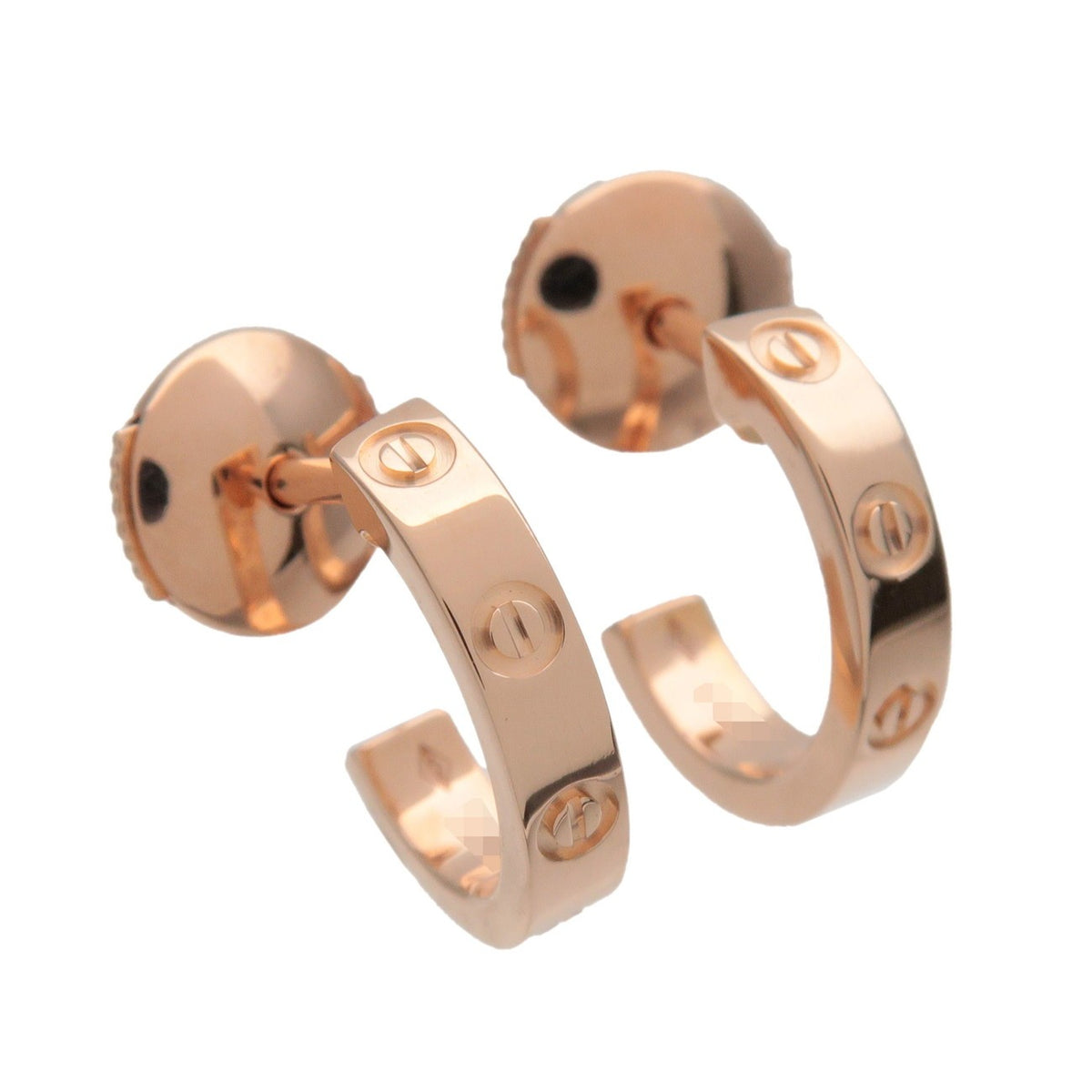 Cartier Love Hoop 18K Rose Gold Gold Rose_Gold Earrings Jewelry (Pre-Owned)