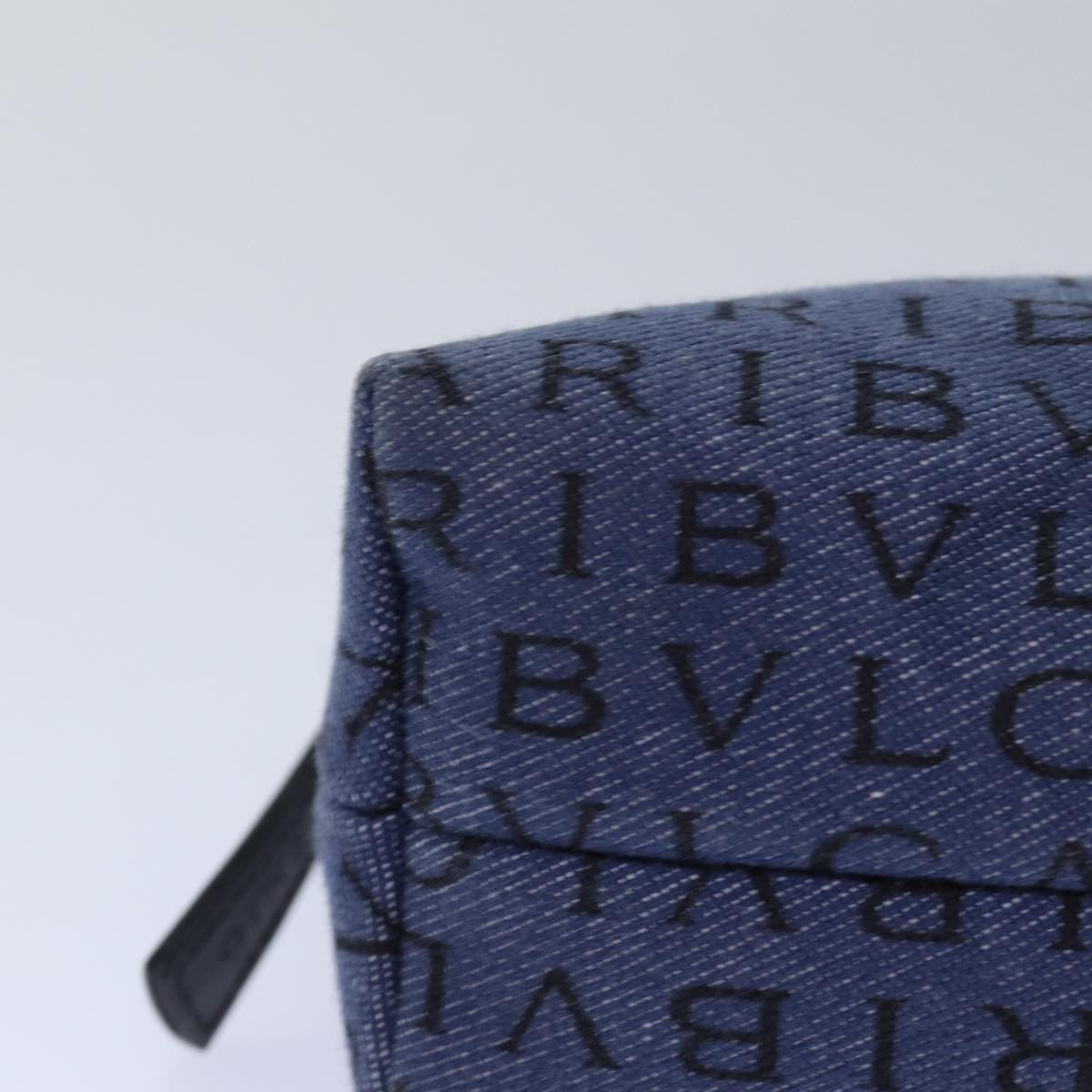 Bvlgari Pouch Canvas Blue Canvas Clutche & Pouche Bag (Pre-Owned)