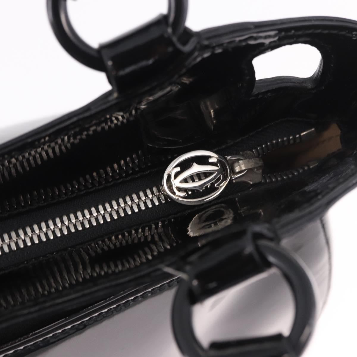 Cartier Marcello Patent Leather Black Patent_Leather Handbag (Pre-Owned)