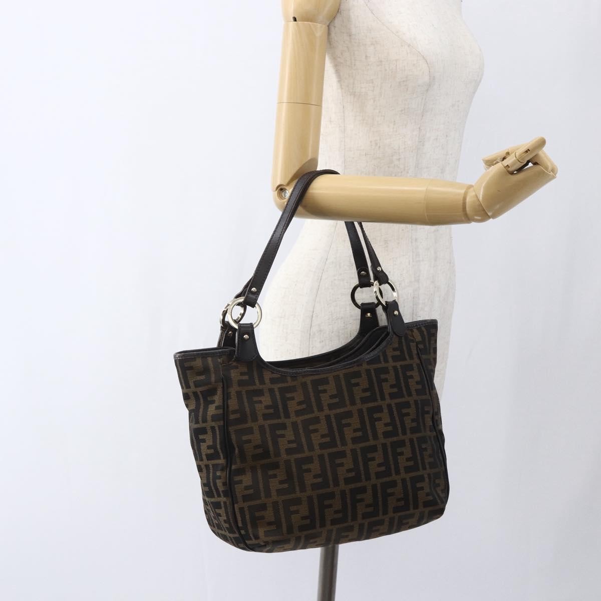 Fendi Chef Zucca Canvas Brown Canvas Tote Bag Bag (Pre-Owned)