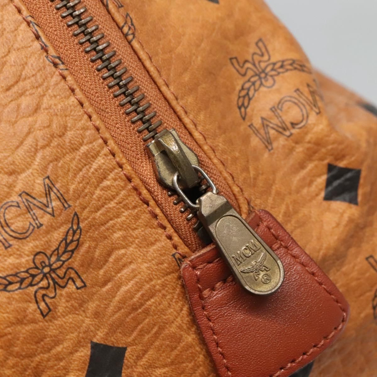 MCM Visetos Canvas And Leather Brown Pvc Handbag (Pre-Owned)