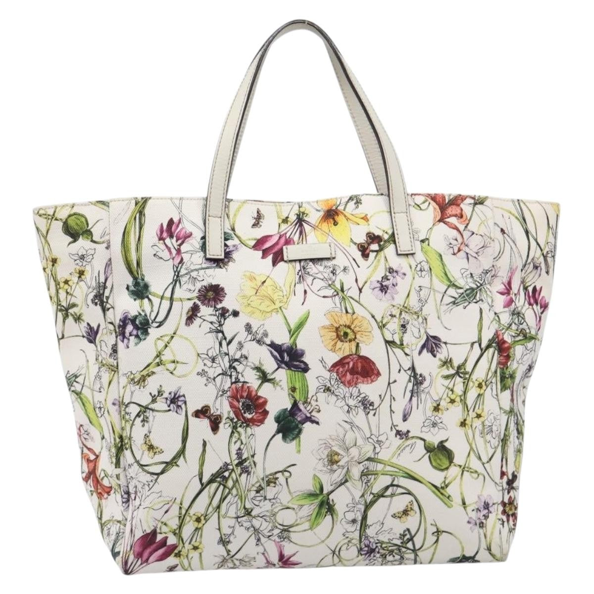Gucci Open Flora Canvas Multicolour Canvas Tote Bag Bag (Pre-Owned)
