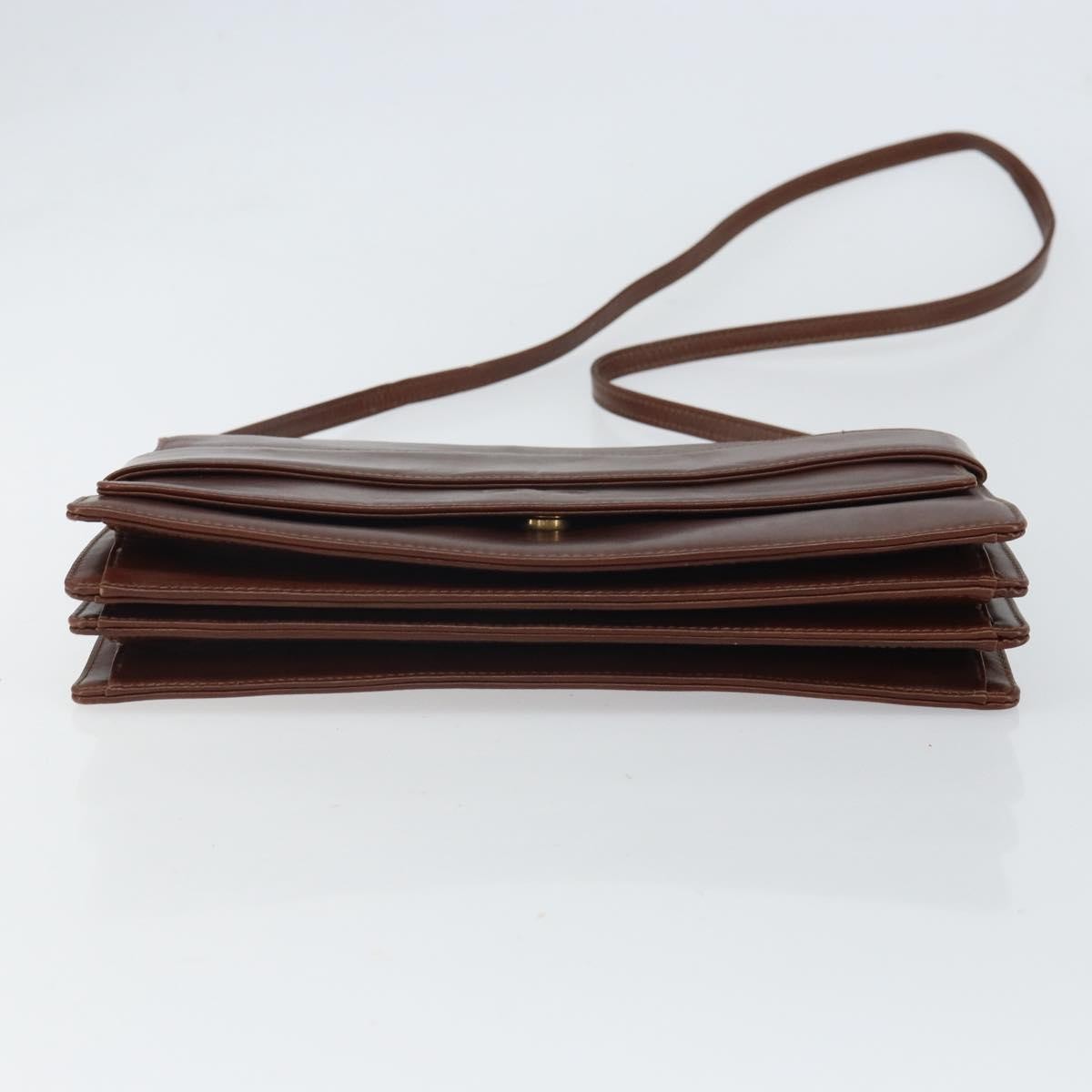 Valentino Garavani Vintage Leather Brown Leather Shoulder Bag Bag (Pre-Owned)