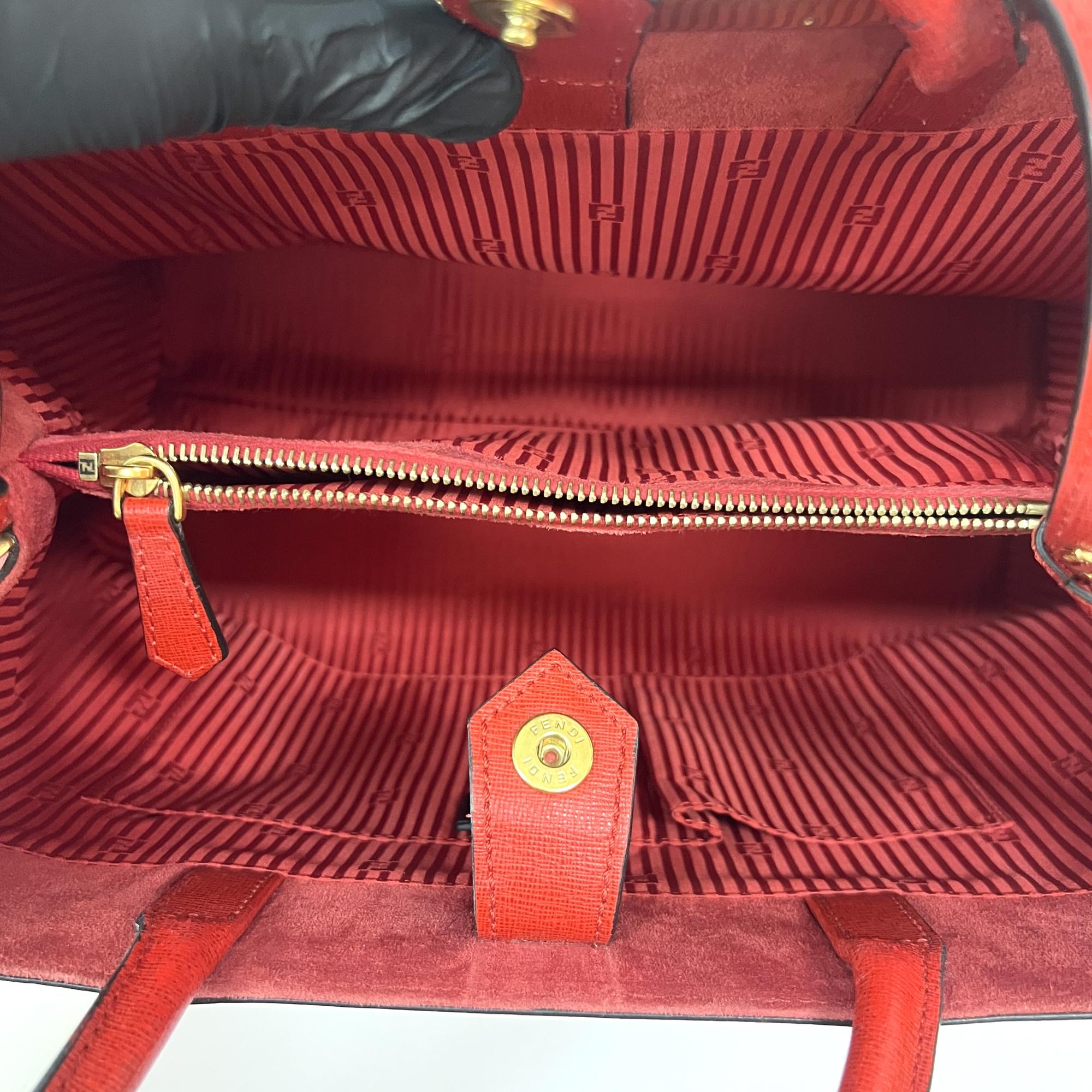 Fendi 2Jours Bag Patent Red Leather Handbag (Pre-Owned)