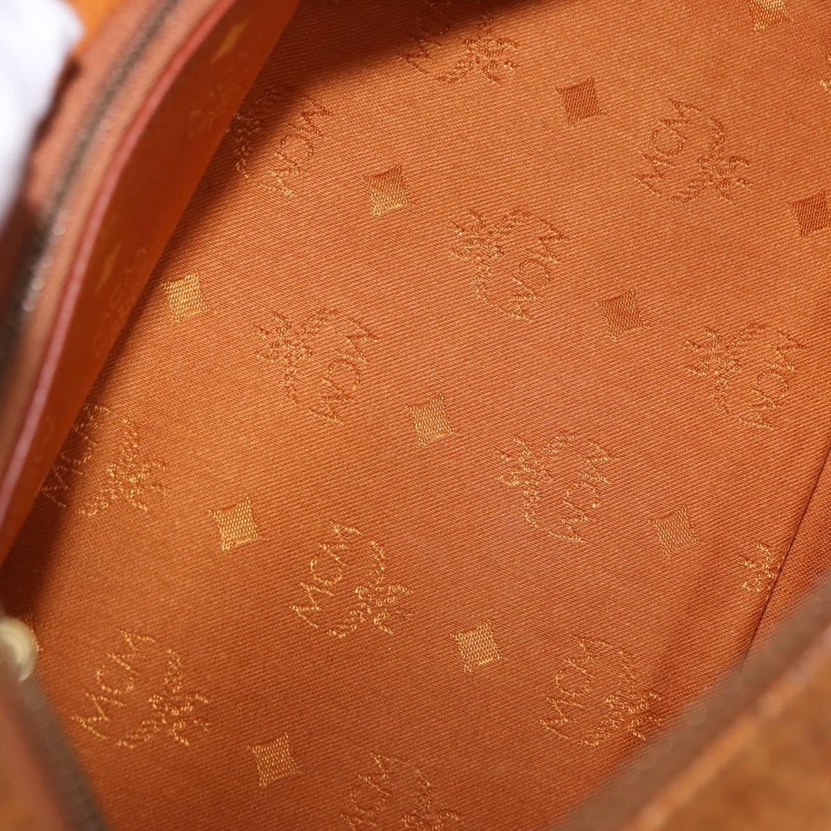 MCM Visetos Logogramme Leather Brown Leather Handbag (Pre-Owned)