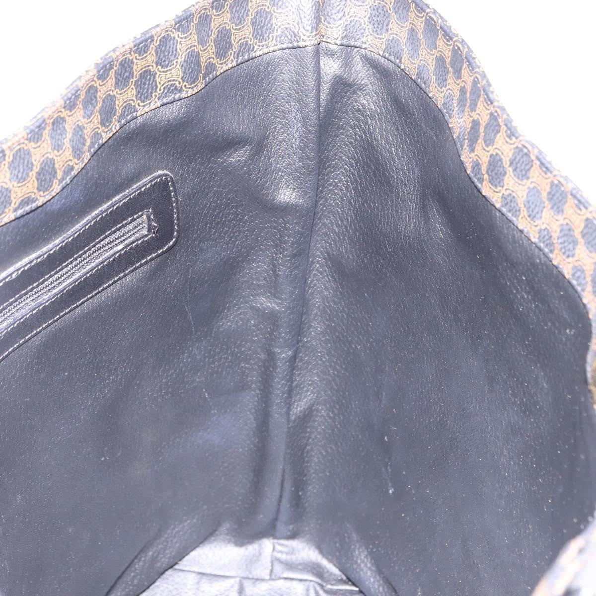 Celine Vintage Macadam Canvas And Leather Black Canvas Shoulder Bag Bag (Pre-Owned)