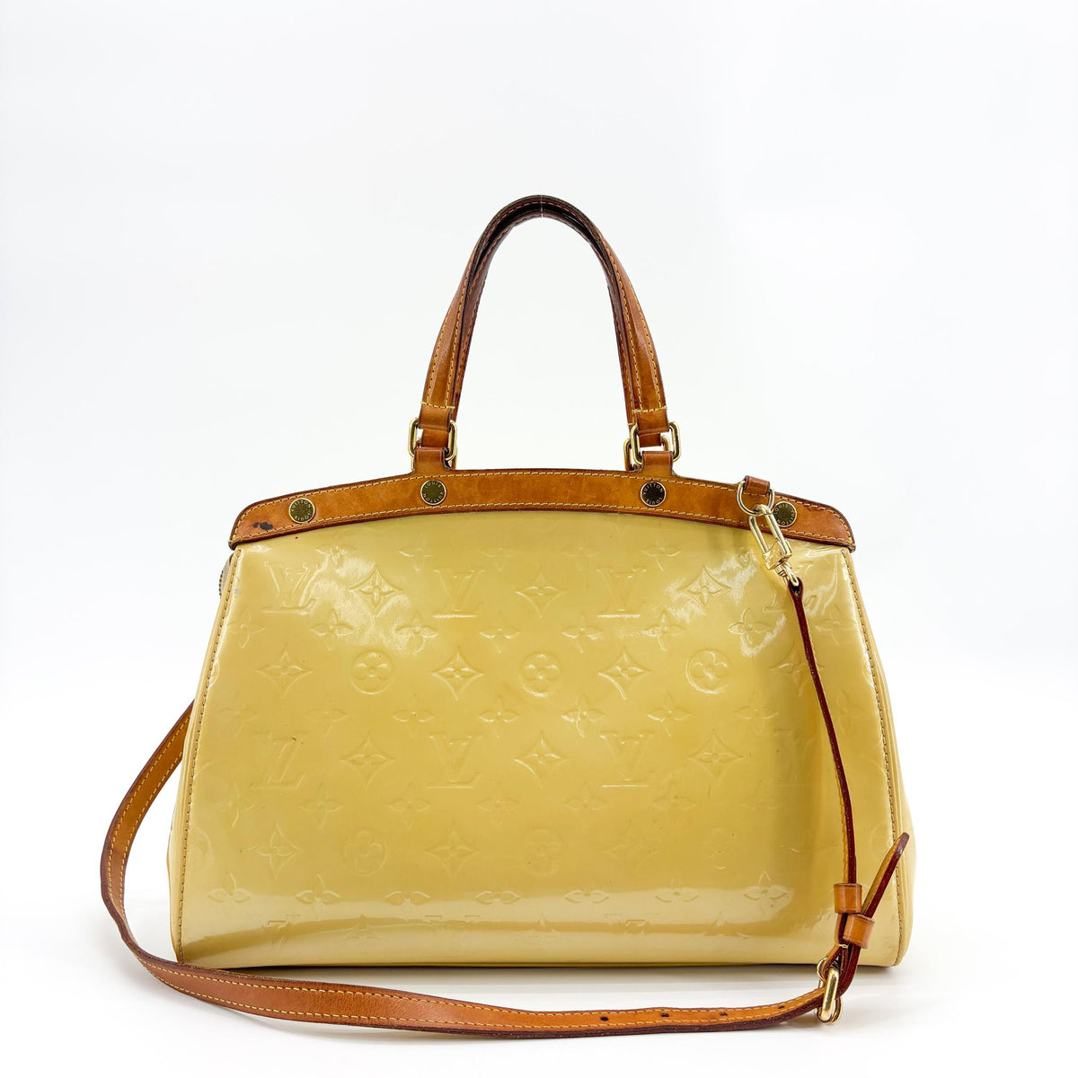 Louis Vuitton Brea Monogram Vernis Brown Patent_Leather Handbag (Pre-Owned)