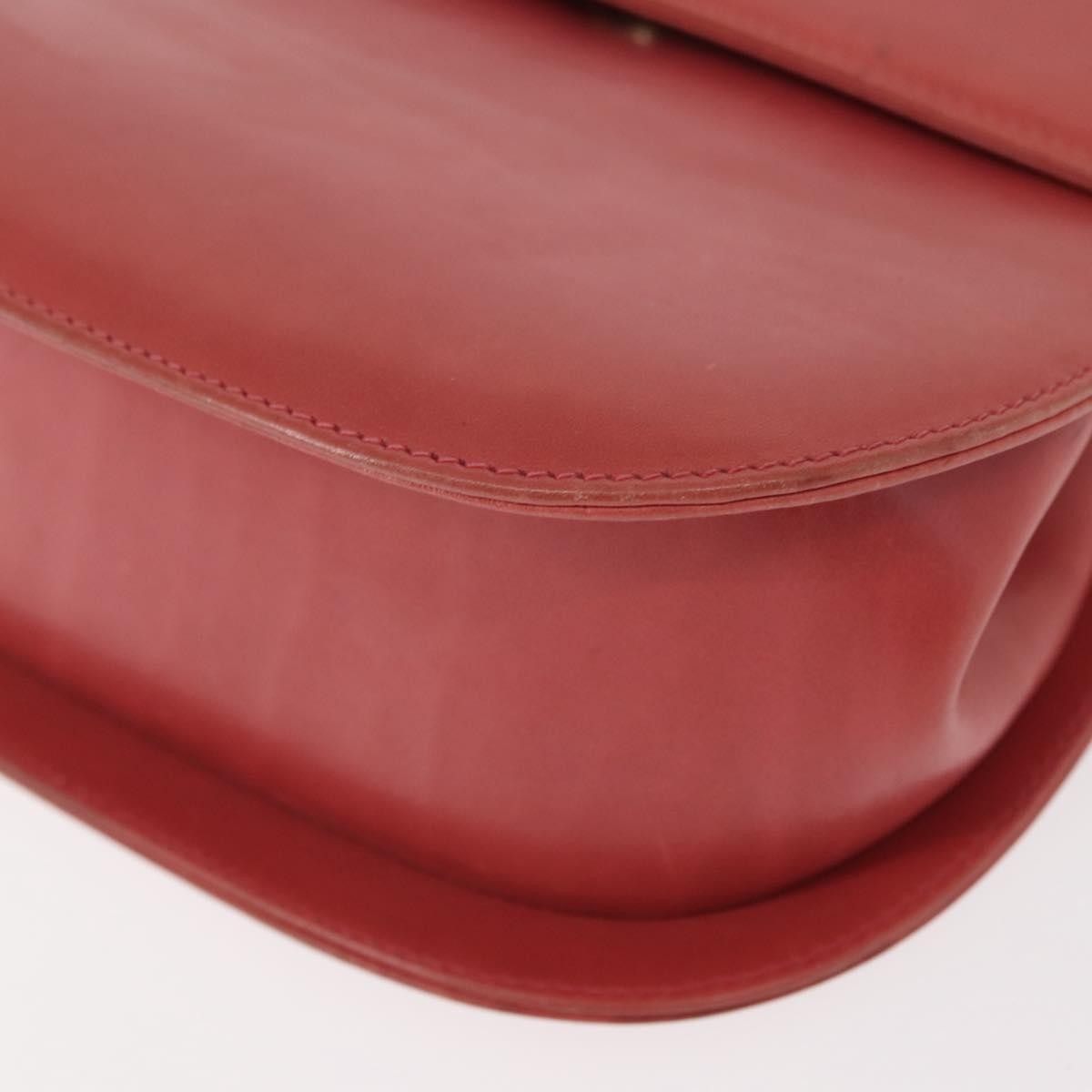 Salvatore Ferragamo Gancini Leather Pink Leather Shoulder Bag Bag (Pre-Owned)