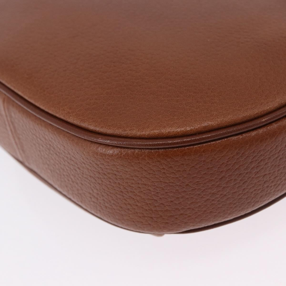 Burberry Flap Shoulder Leather Brown Leather Shoulder Bag Bag (Pre-Owned)