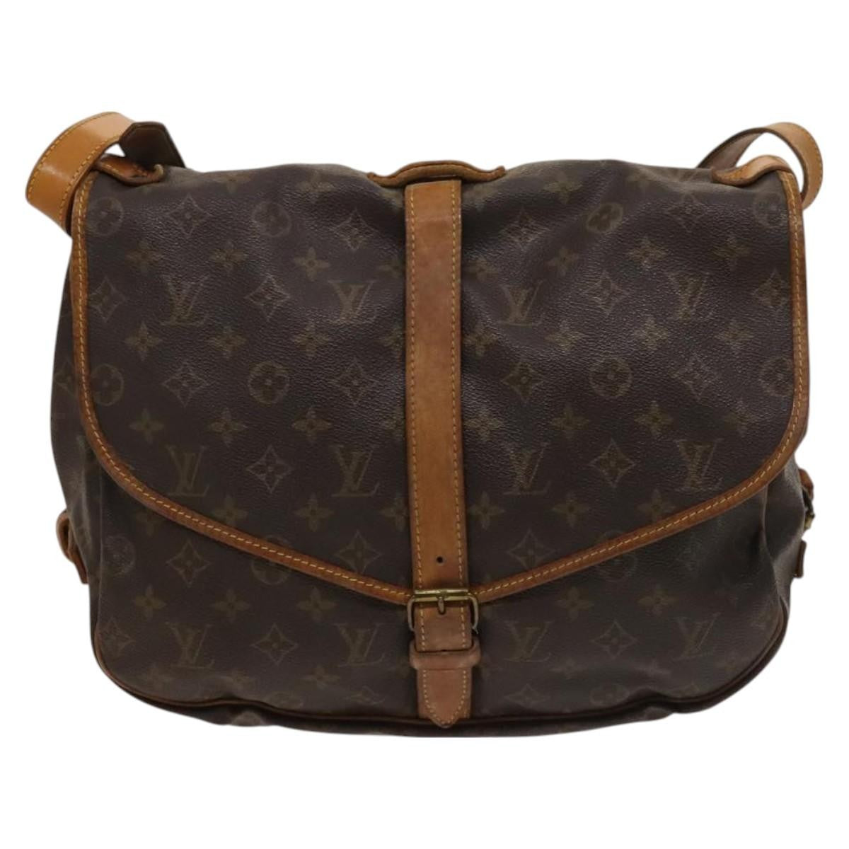 Louis Vuitton Saumur Monogram Canvas Brown Canvas Shoulder Bag Bag (Pre-Owned)
