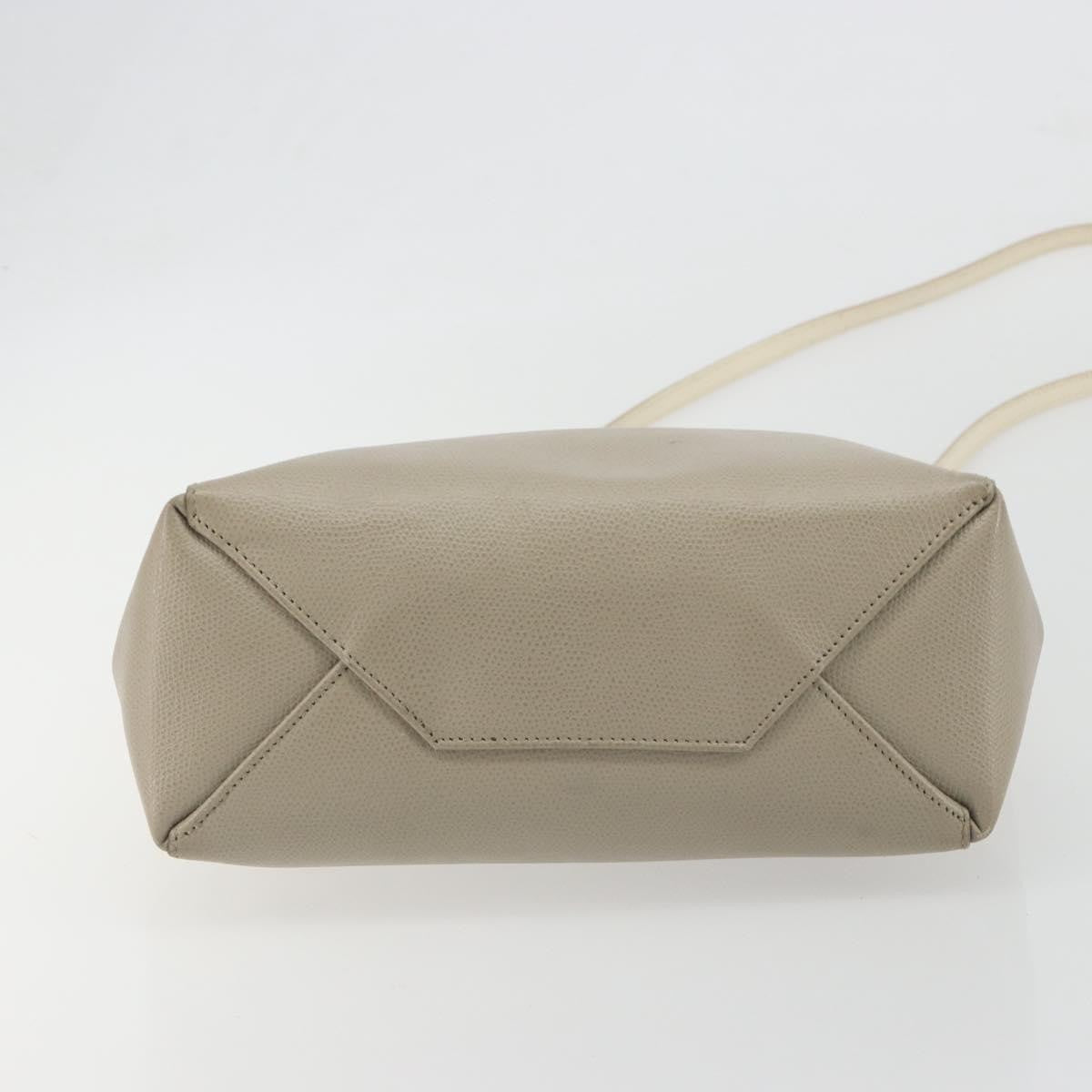 Celine Vertical Bi-Cabas Tote Leather Beige Leather Tote Bag Bag (Pre-Owned)