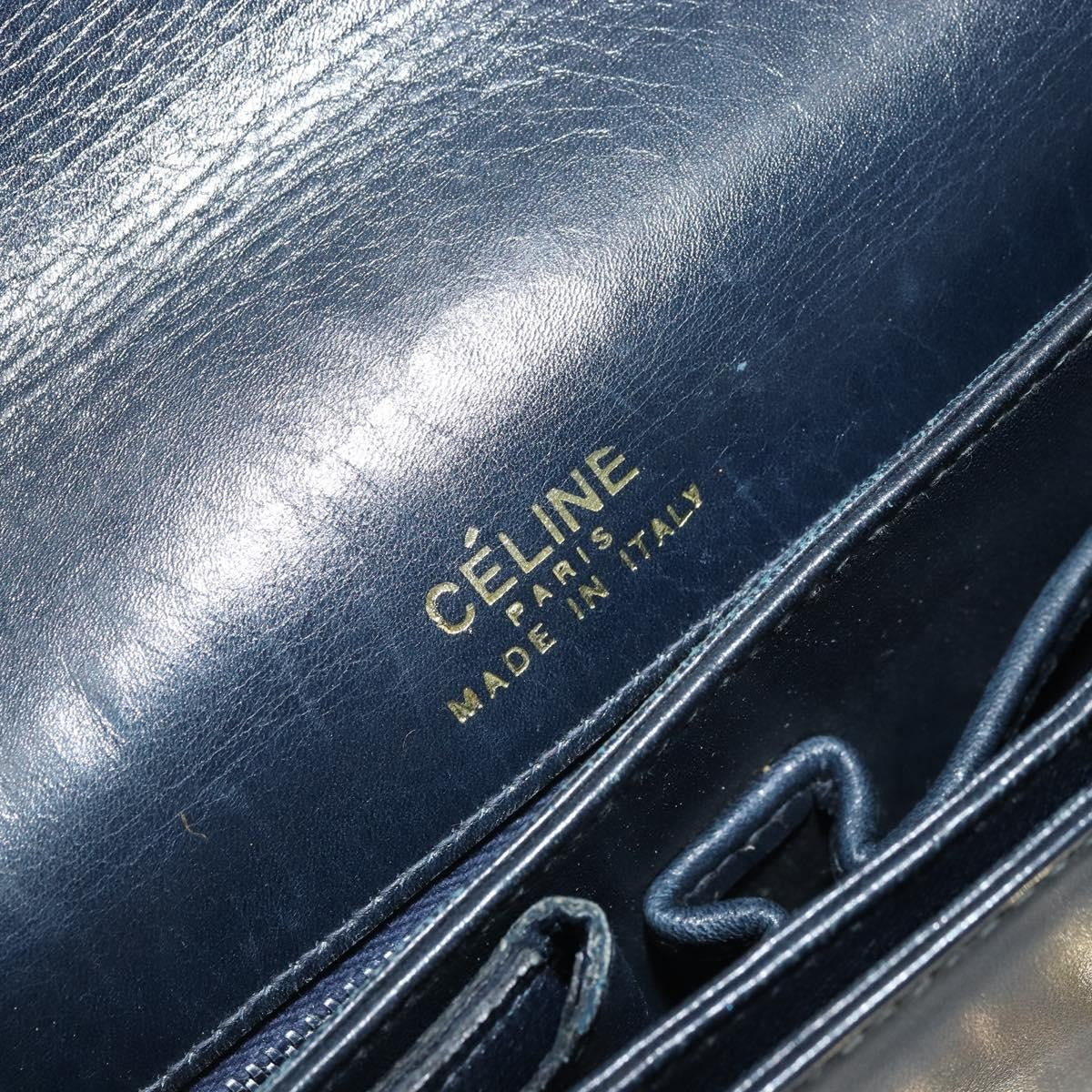Celine Horse Carriage Leather Black Leather Shoulder Bag Bag (Pre-Owned)