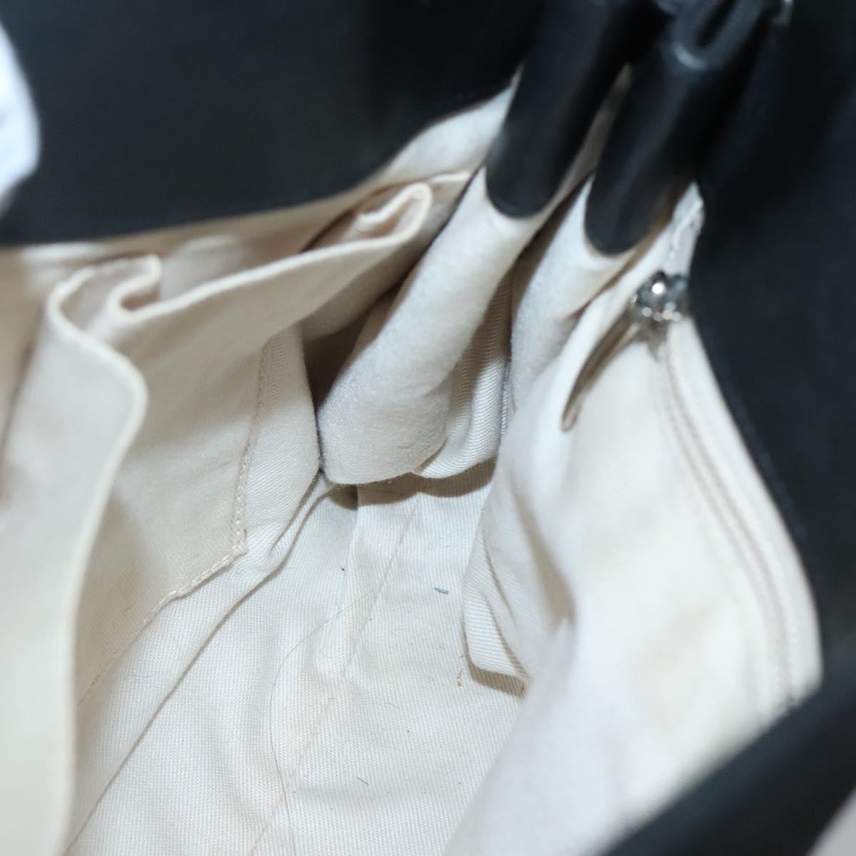 Salvatore Ferragamo Vala Tote Canvas Black Canvas Tote Bag Bag (Pre-Owned)