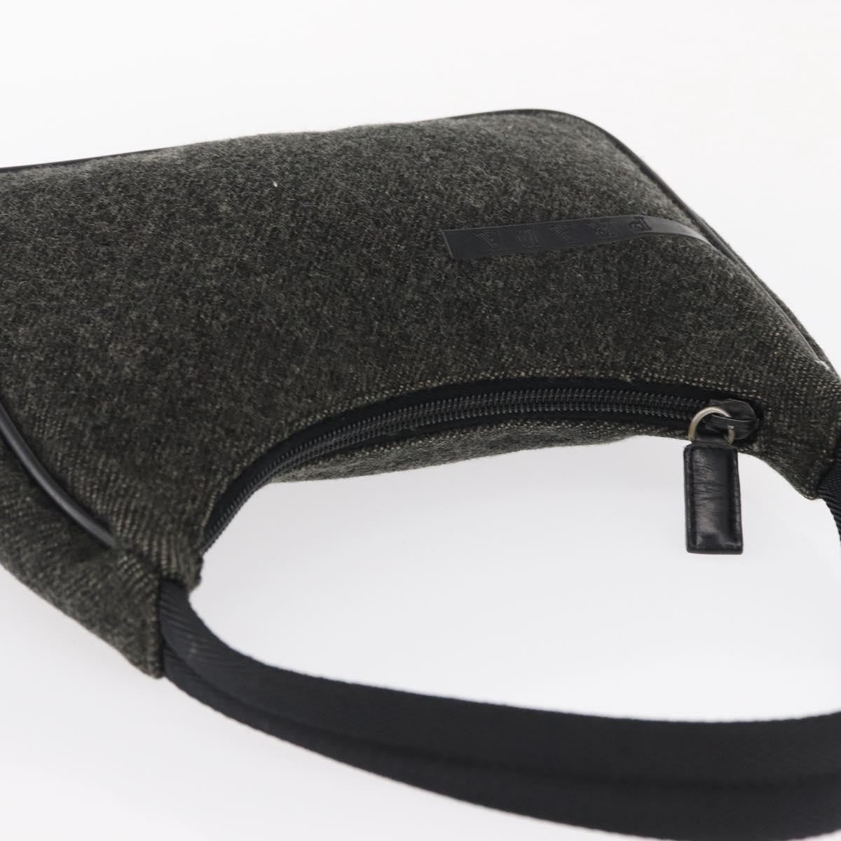 Prada Re-Edition 2000 Hobo Wool Gray Wool Handbag (Pre-Owned)