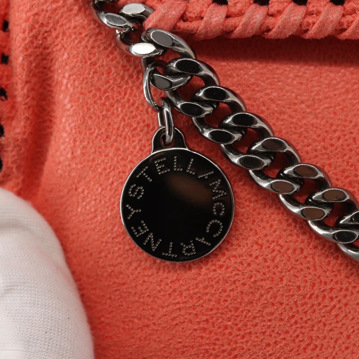 Stella Mccartney Falabella Fold Over Flap Shaggy Deer Orange Polyester Shoulder Bag Bag (Pre-Owned)