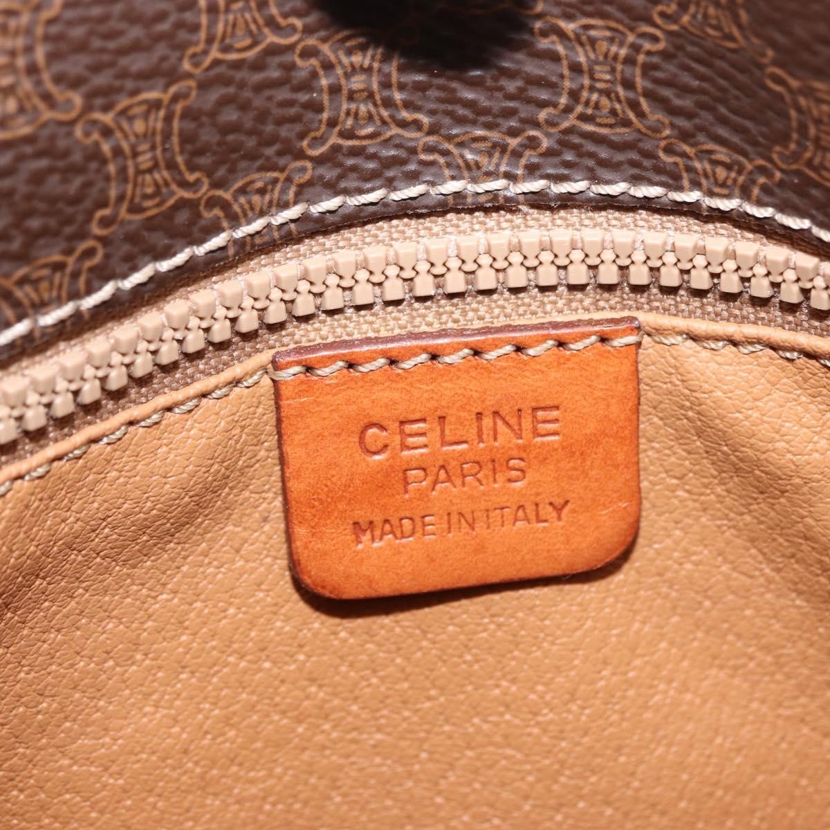 Celine Macadam Shoulder Canvas Brown Canvas Crossbody Bag Bag (Pre-Owned)