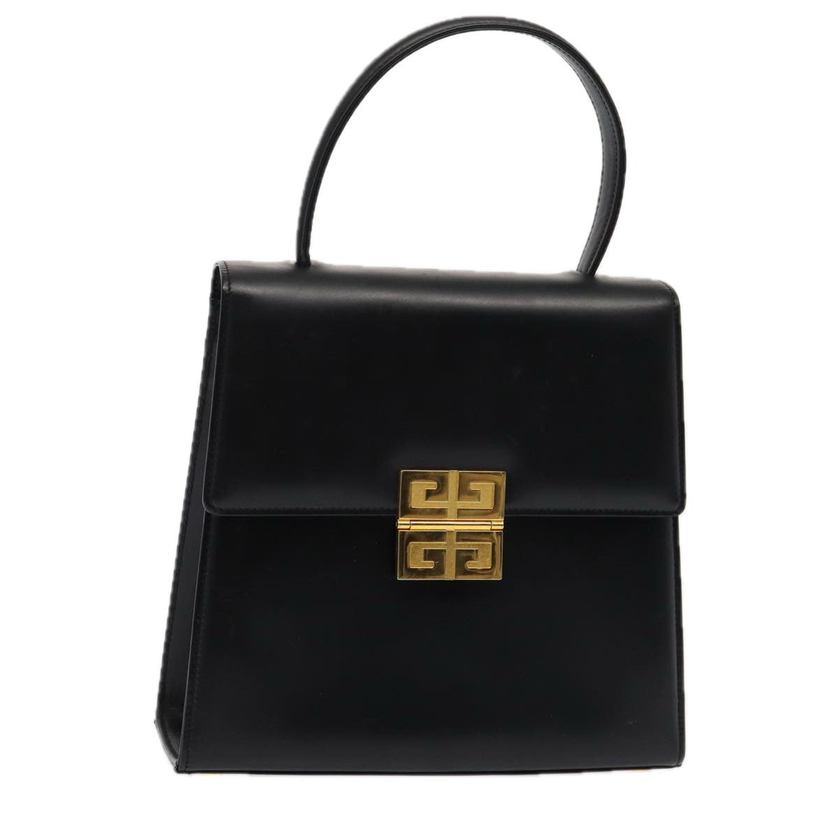 Givenchy Vintage 4G Leather Black Leather Handbag (Pre-Owned)