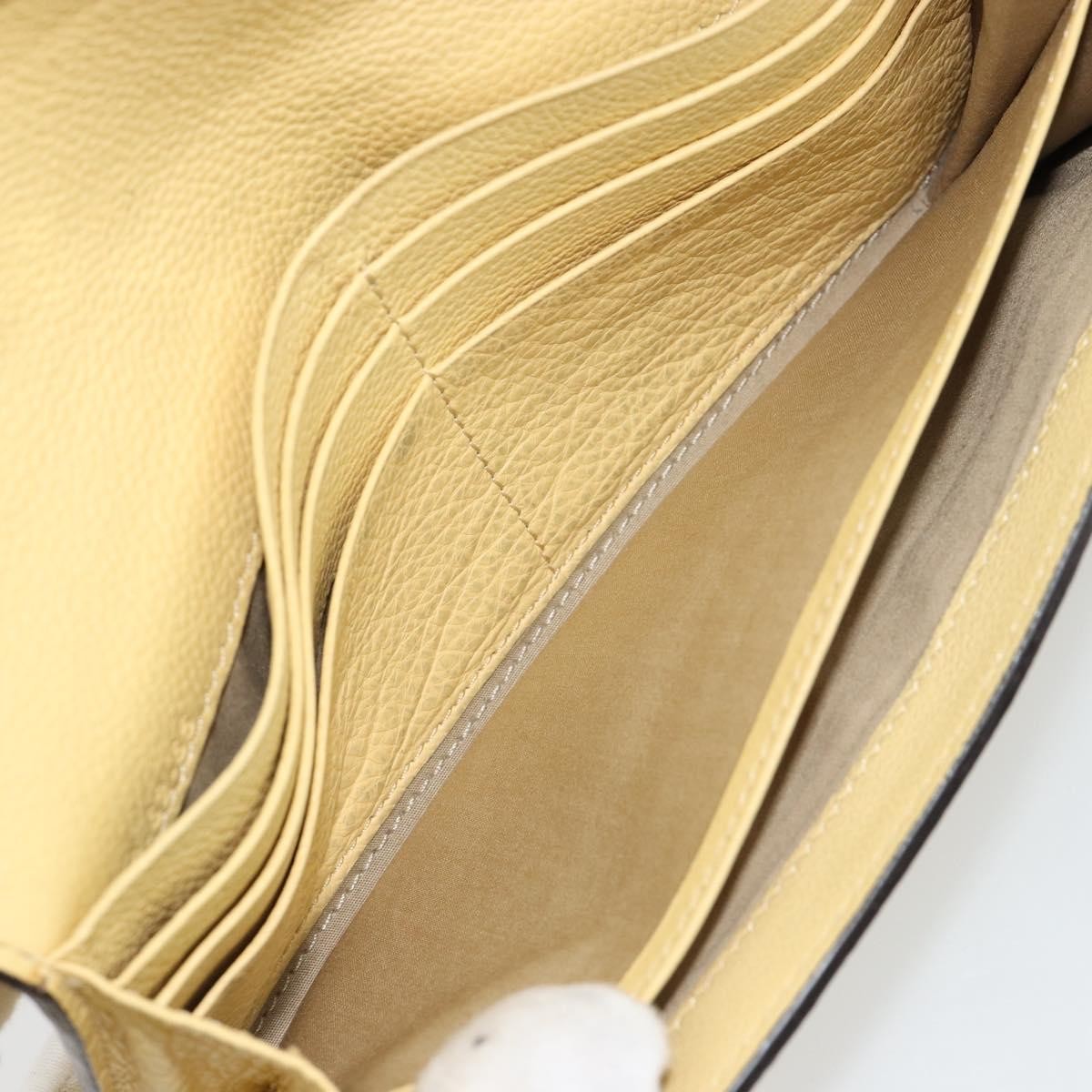 Chloe Marcie Continental Leather Yellow Leather Wallets Accessory (Pre-Owned)