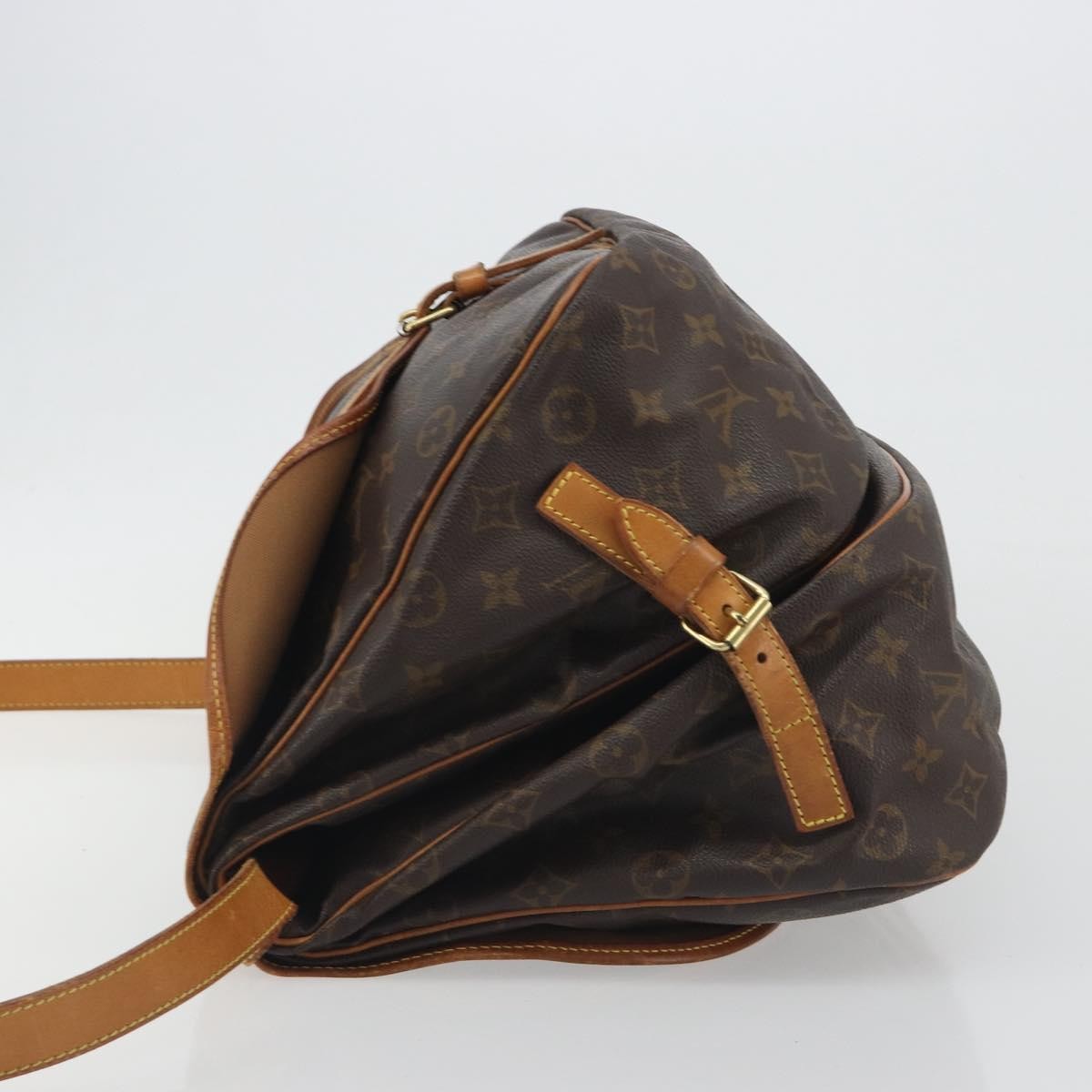 Louis Vuitton Saumur Monogram Brown Canvas Shoulder Bag Bag (Pre-Owned)
