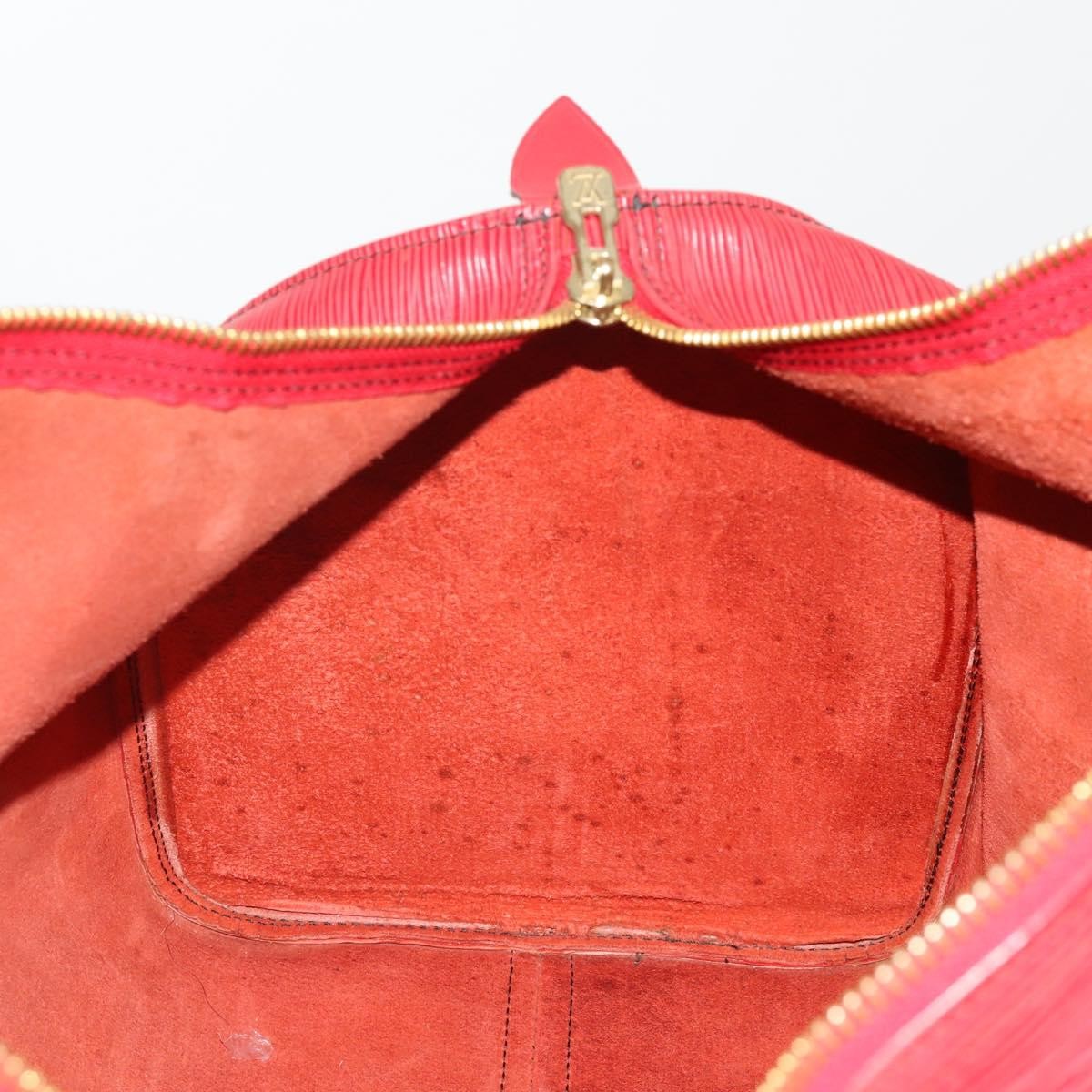 Louis Vuitton Keepall Epi Red Leather Travel Bag Bag (Pre-Owned)