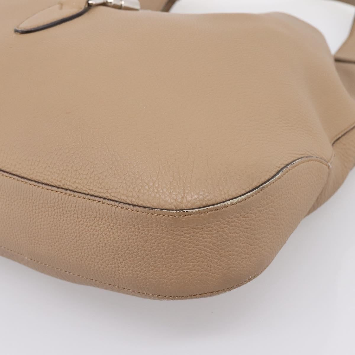 Gucci Jackie Soft Hobo Leather Beige Leather Shoulder Bag Bag (Pre-Owned)