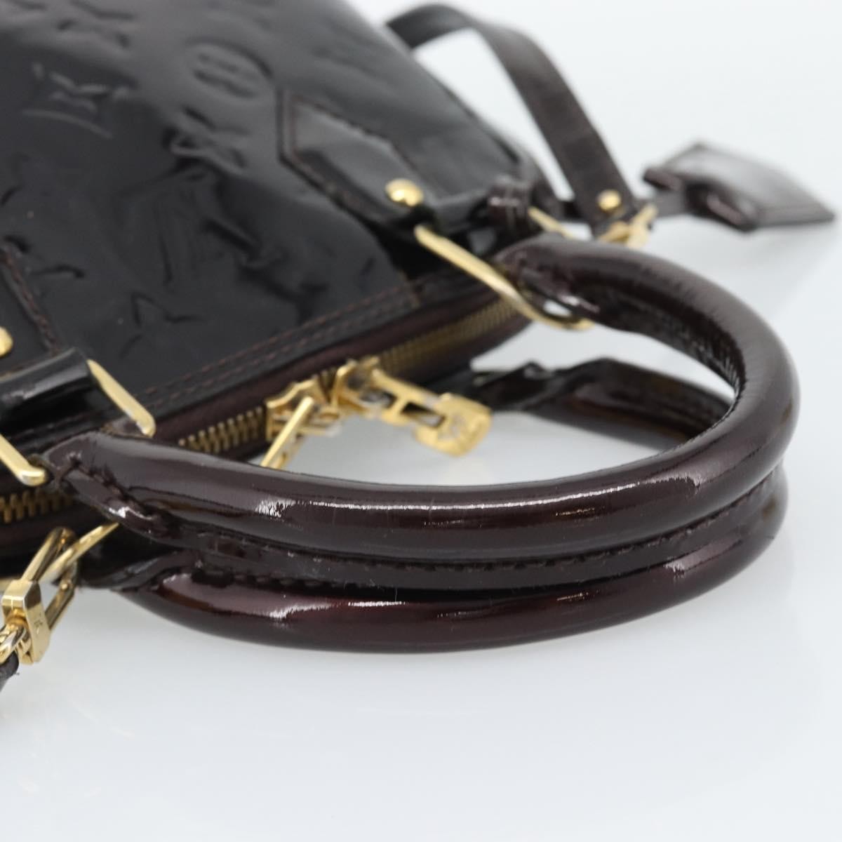 Louis Vuitton Alma Monogram Vernis Purple Patent_Leather Handbag (Pre-Owned)