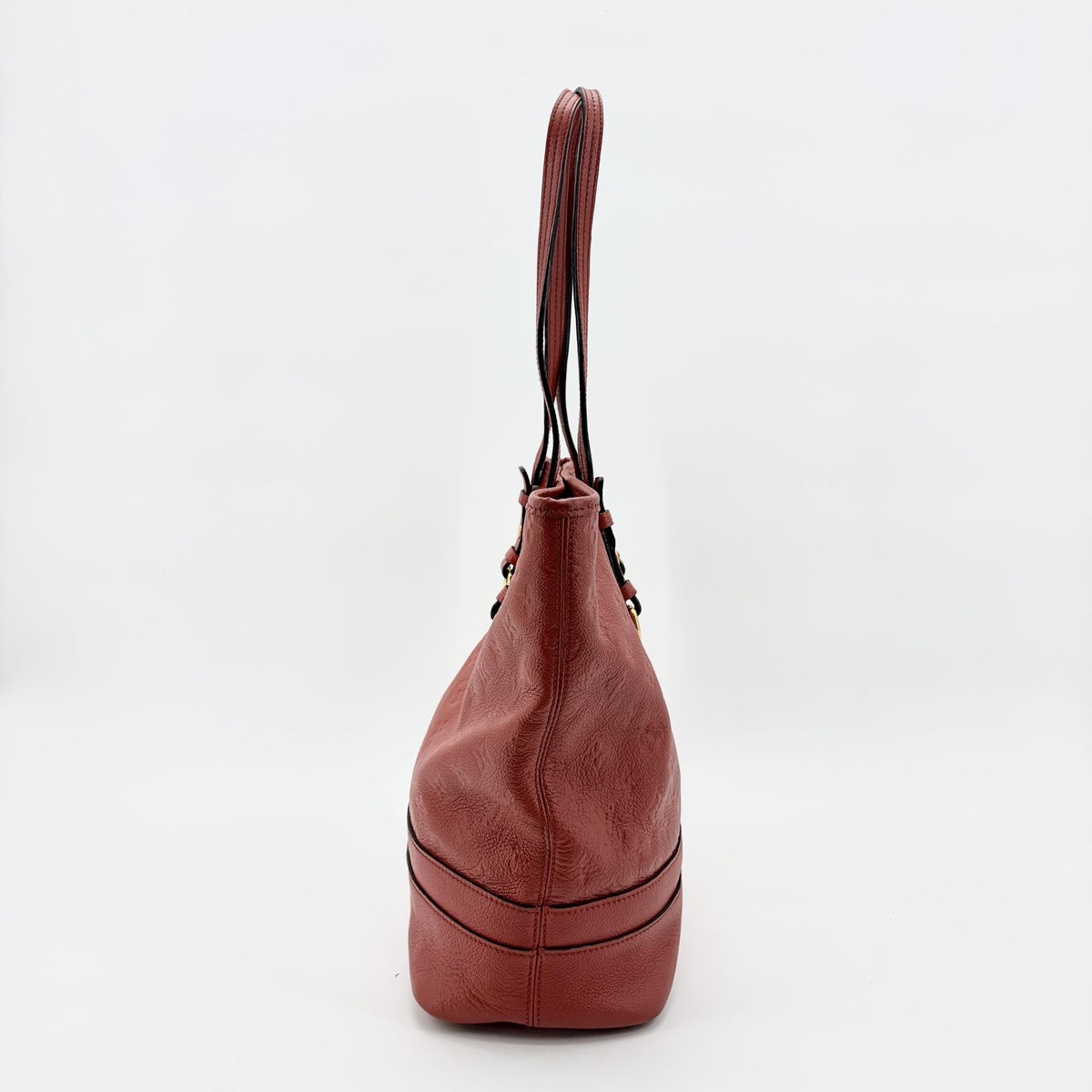 Louis Vuitton Citadine Monogram Empreinte Leather Red Leather Handbag (Pre-Owned)