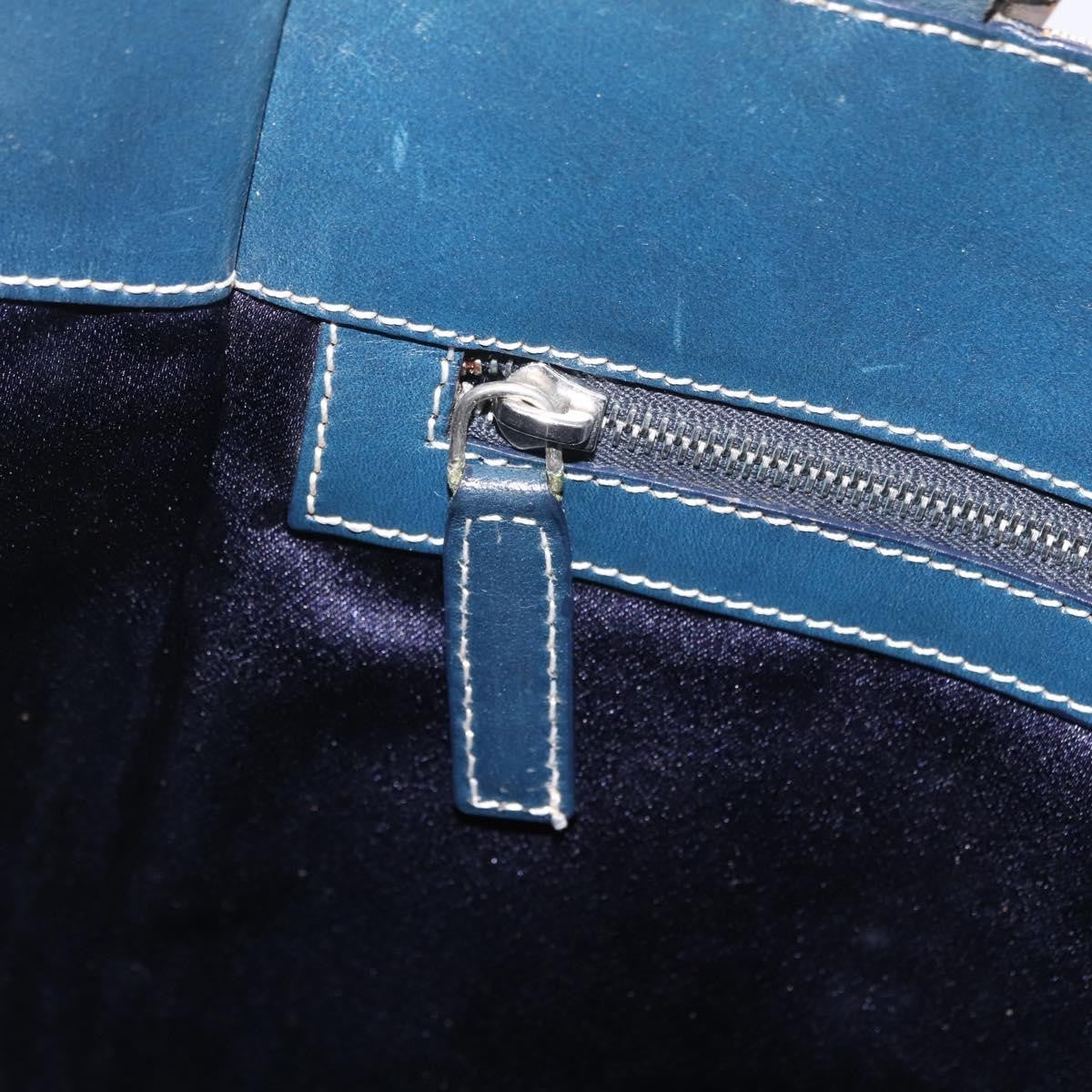 Fendi Vintage Shopping Zucchino Canvas Navy Canvas Tote Bag Bag (Pre-Owned)