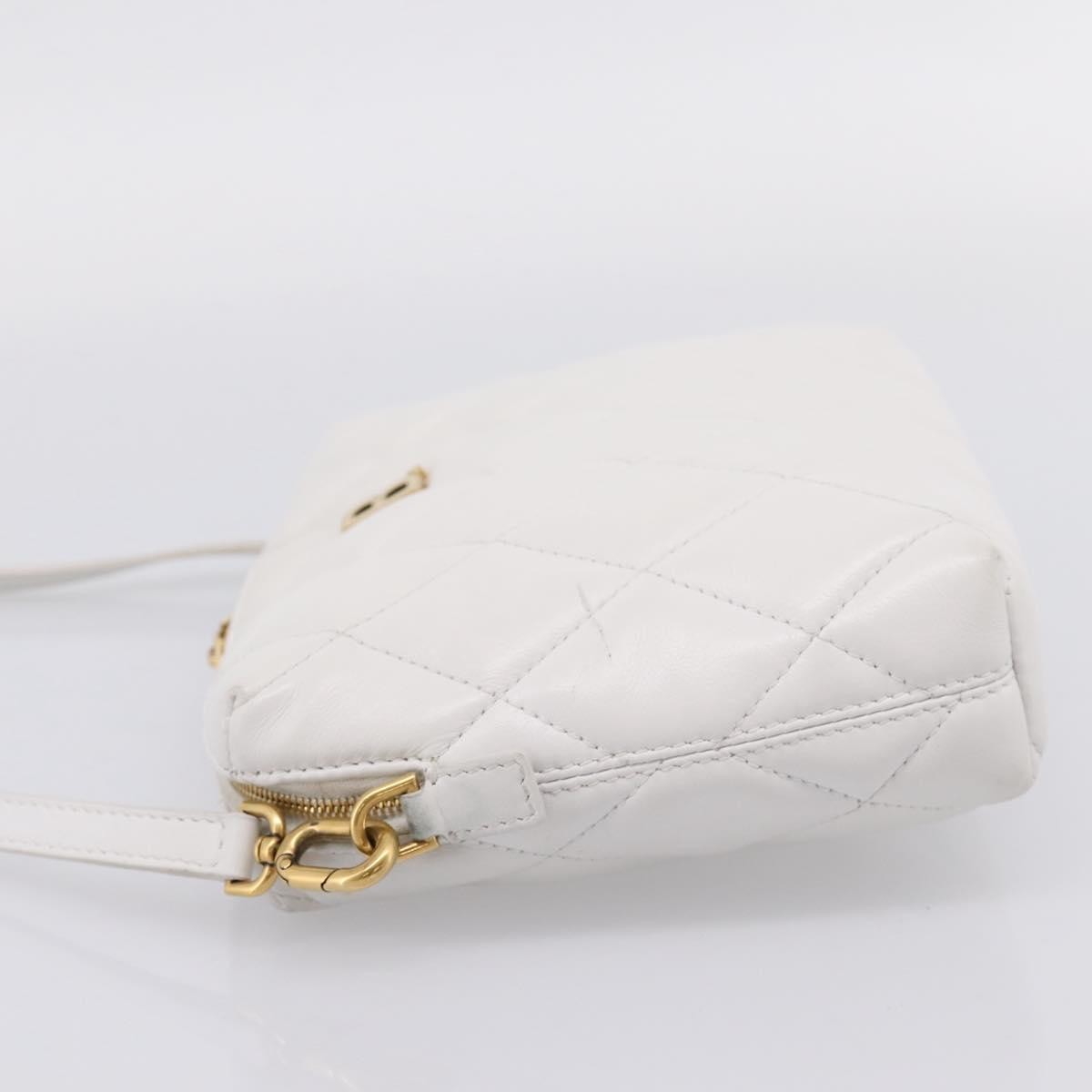 Balenciaga Touch B. Camera Quilted Leather White Leather Handbag (Pre-Owned)