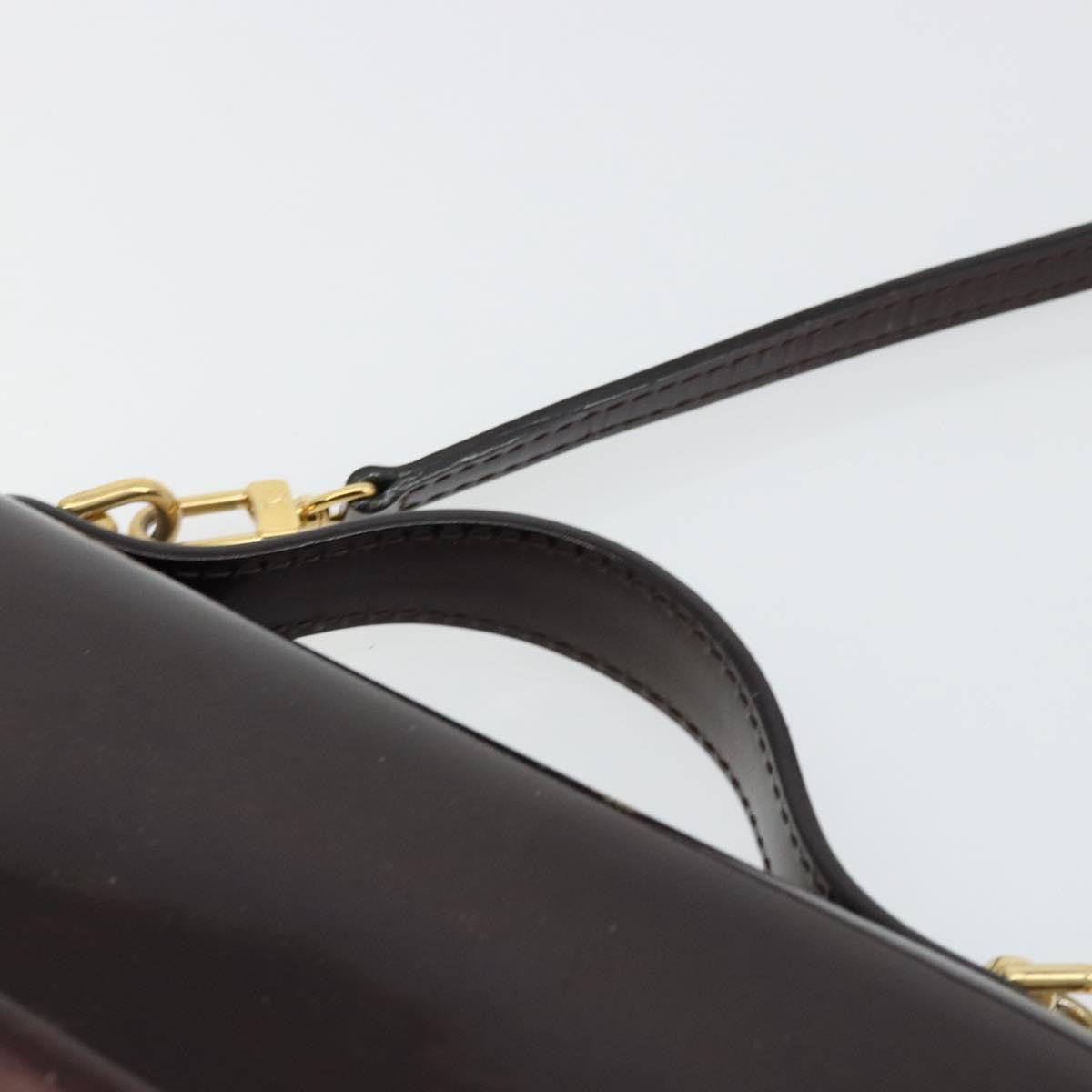 Louis Vuitton Monceau Vernis Burgundy Patent_Leather Handbag (Pre-Owned)