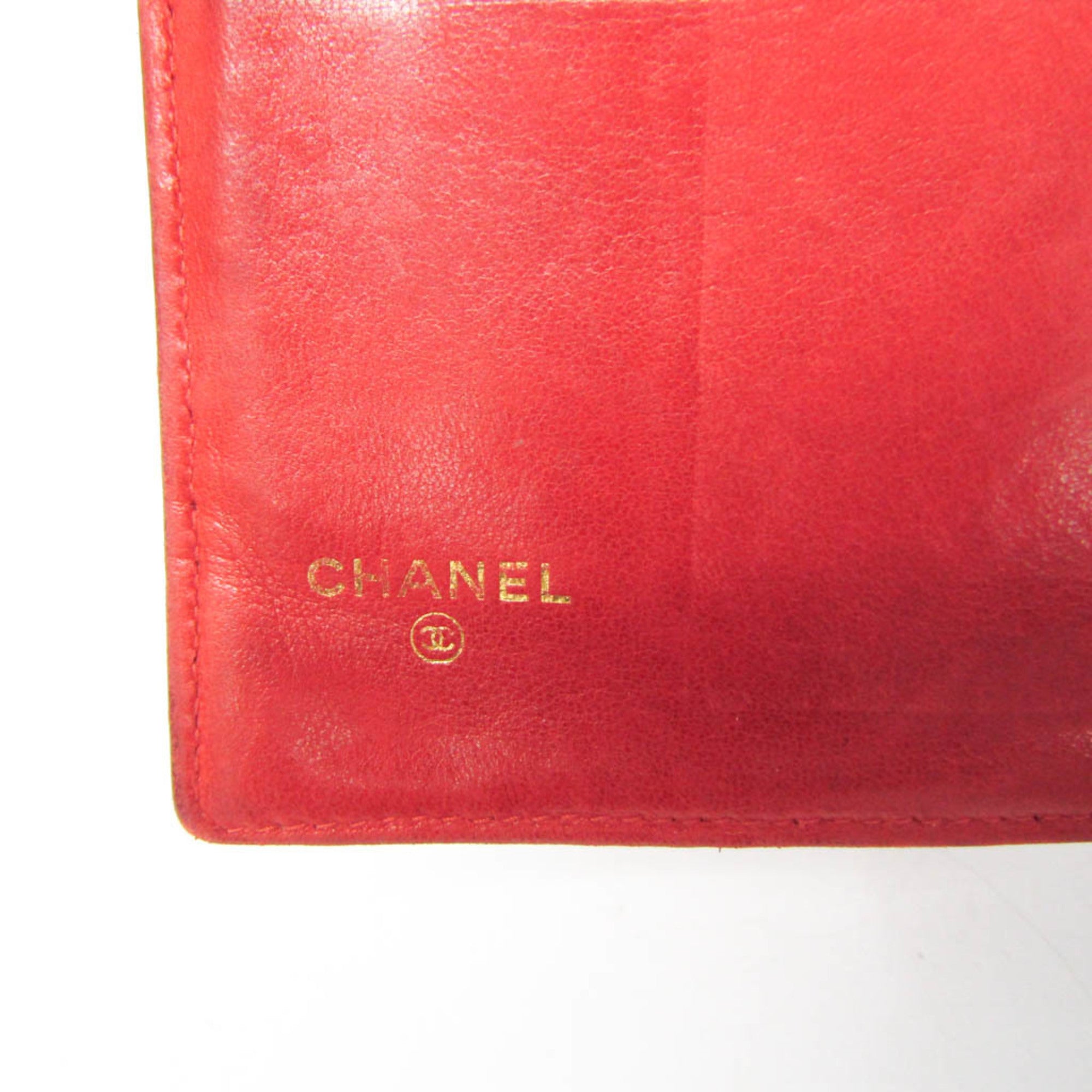 Chanel Timeless Cc French Calfskin Red Leather Wallets Accessory (Pre-Owned)