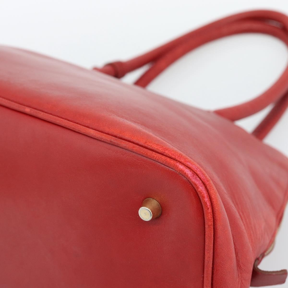 Prada Promenade Saffiano Leather Red Leather Handbag (Pre-Owned)