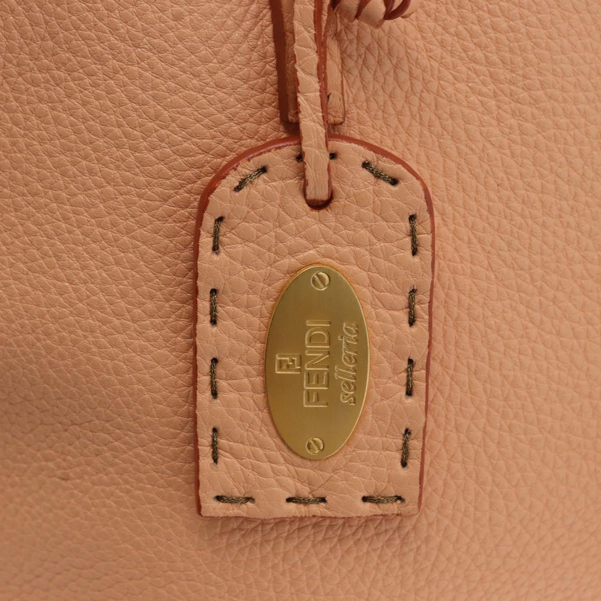 Fendi Selleria Carla Leather Orange Leather Tote Bag Bag (Pre-Owned)