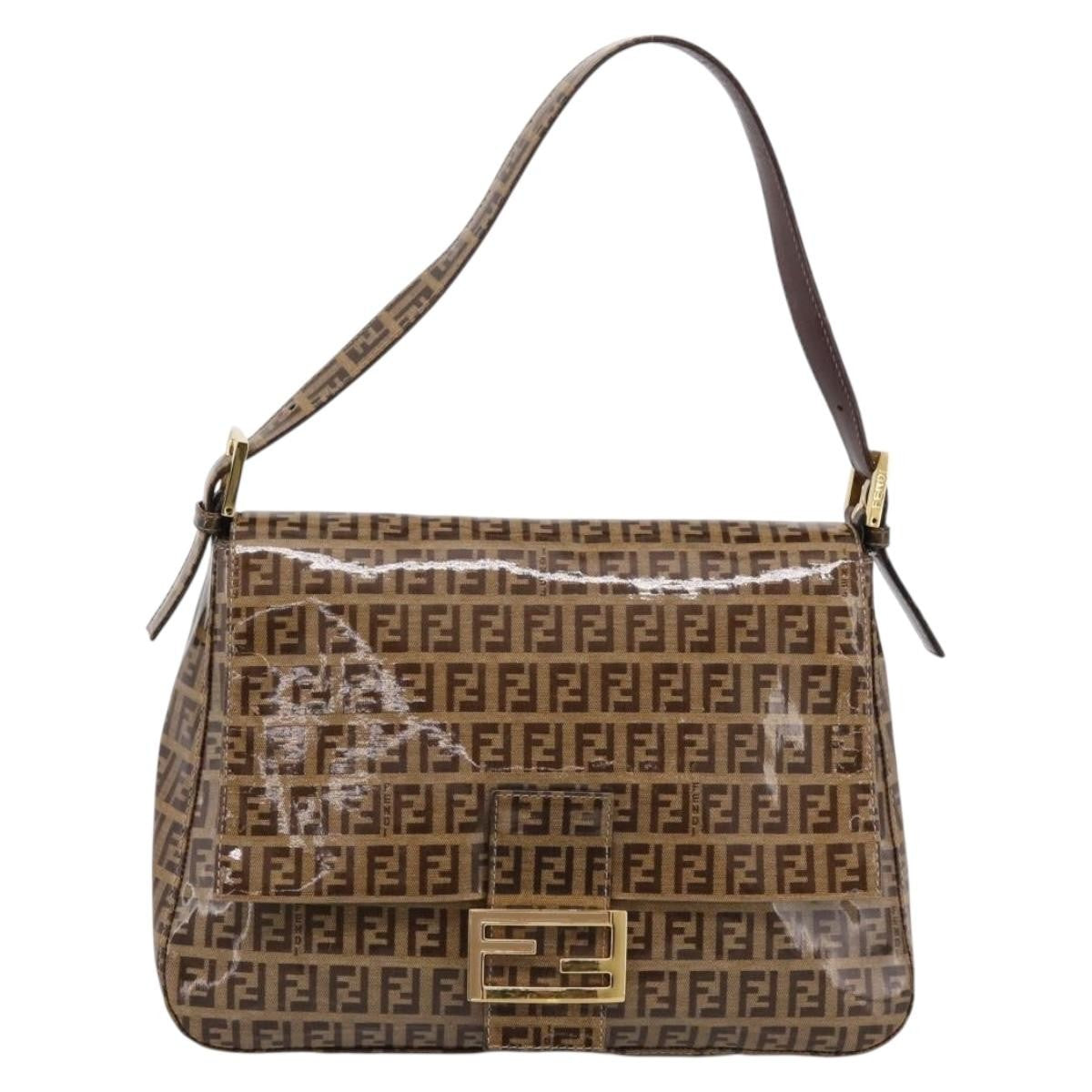 Fendi Baguette Patent Leather Beige Patent_Leather Handbag (Pre-Owned)