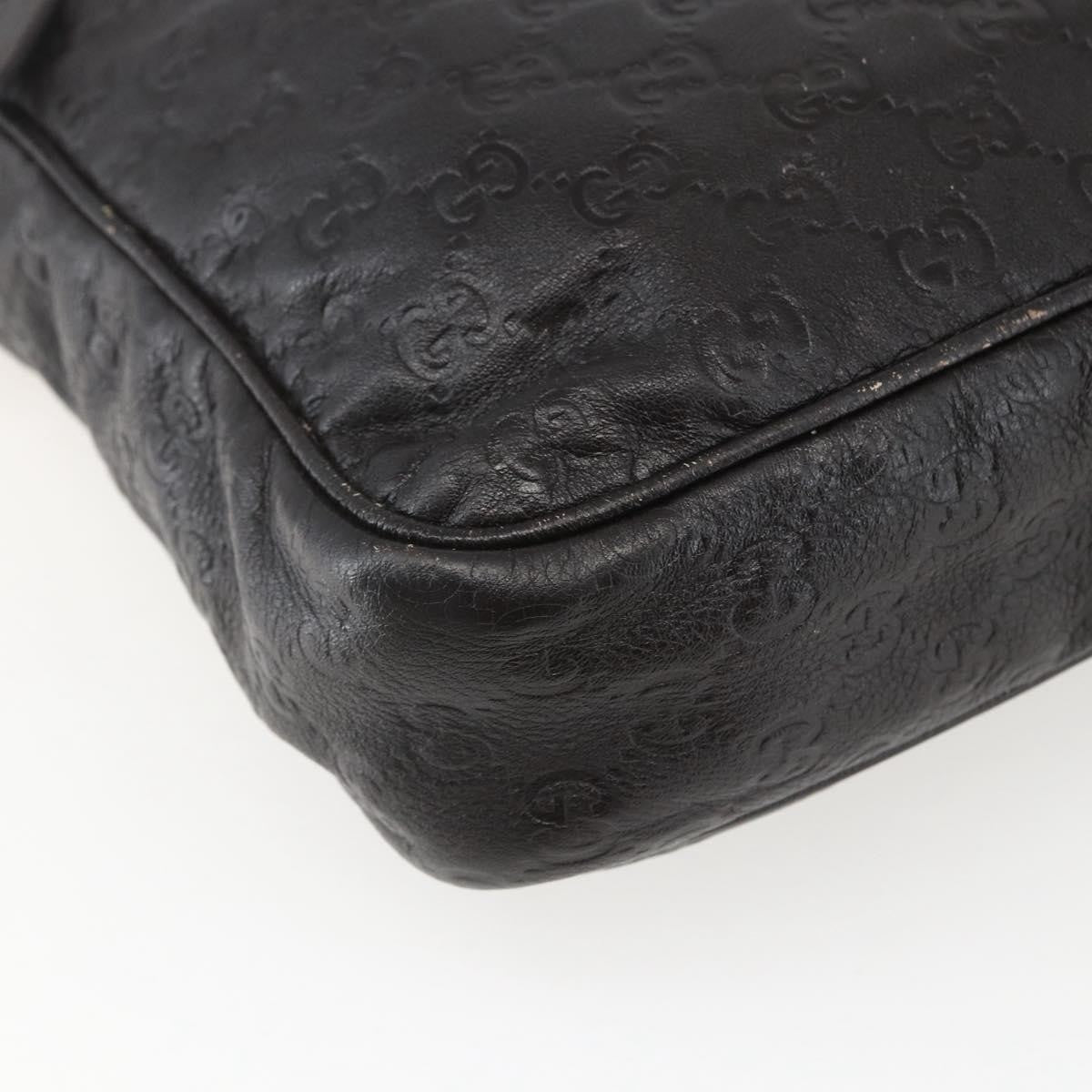 Gucci Front Zip Messenger Guccissima Leather Brown Leather Shoulder Bag Bag (Pre-Owned)