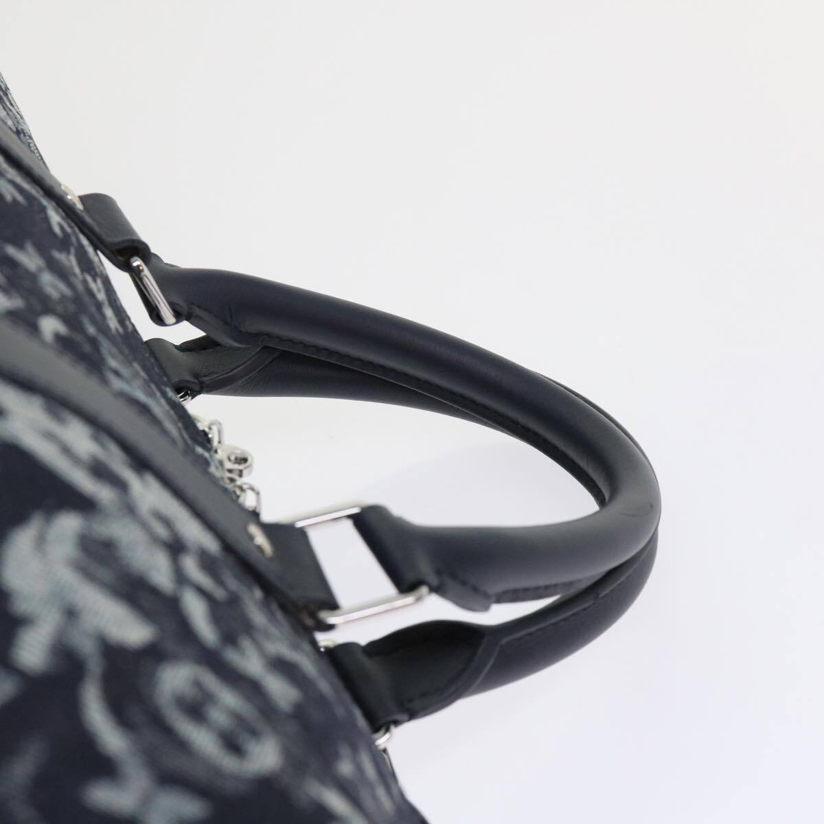 Louis Vuitton Keepall Bandouliere Monogram Tapestry Canvas Navy Canvas Bag (Pre-Owned)