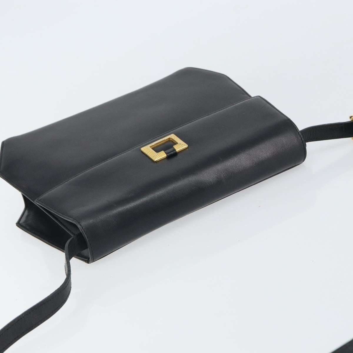 Salvatore Ferragamo Vintage Leather Black Leather Shoulder Bag Bag (Pre-Owned)
