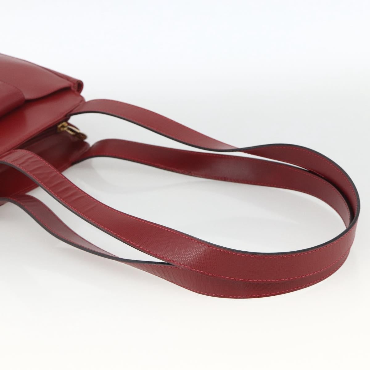 Celine Circle Logo Leather Burgundy Leather Tote Bag Bag (Pre-Owned)