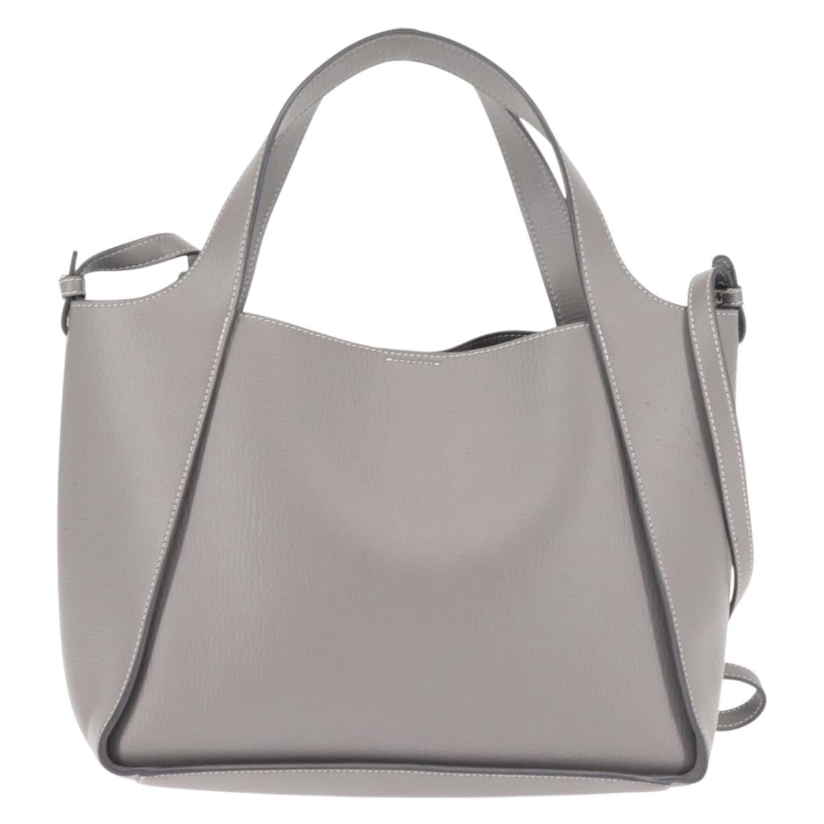 Stella Mccartney Alter Tote Leather Gray Leather Tote Bag Bag (Pre-Owned)