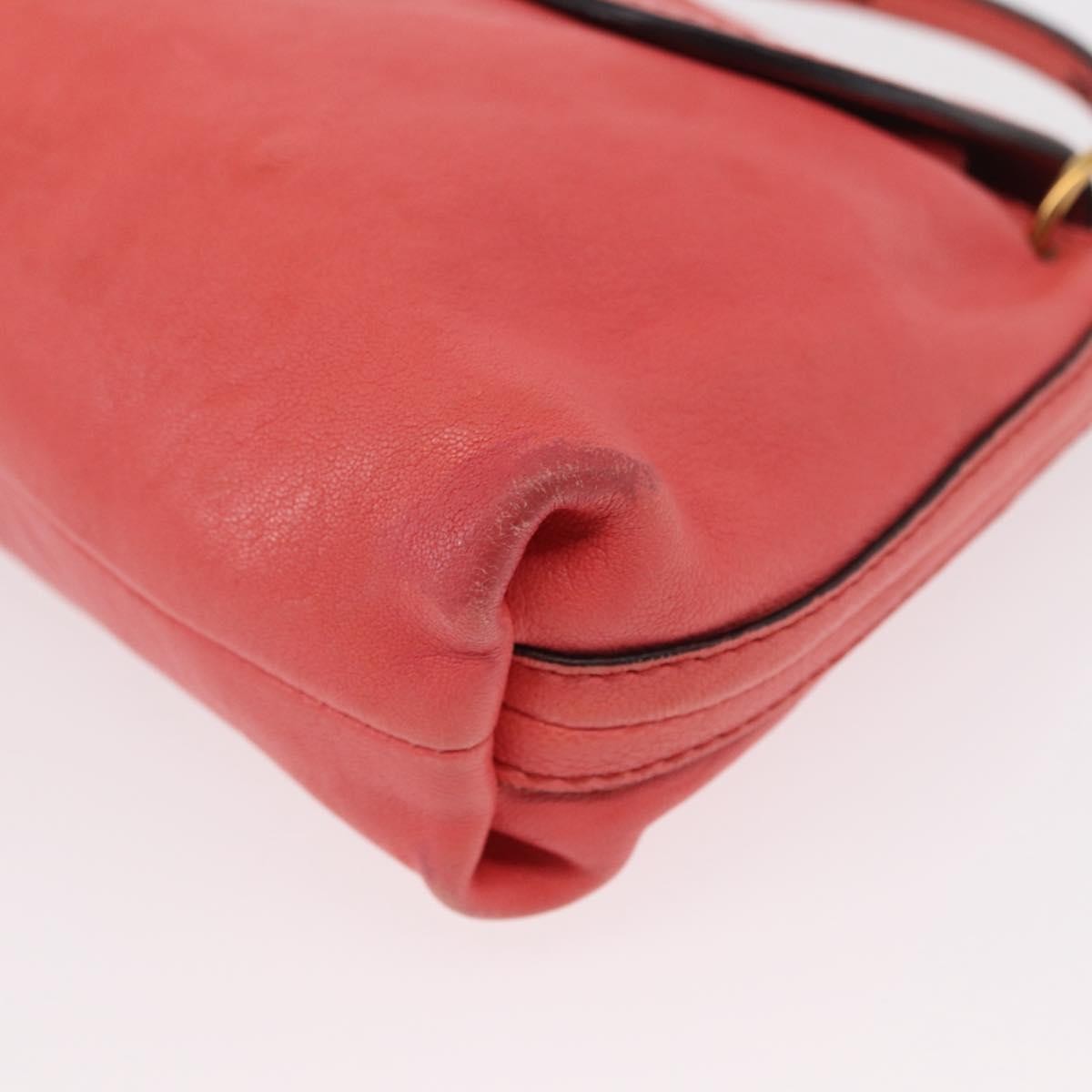 Chloe Elsie Leather Pink Leather Shoulder Bag Bag (Pre-Owned)