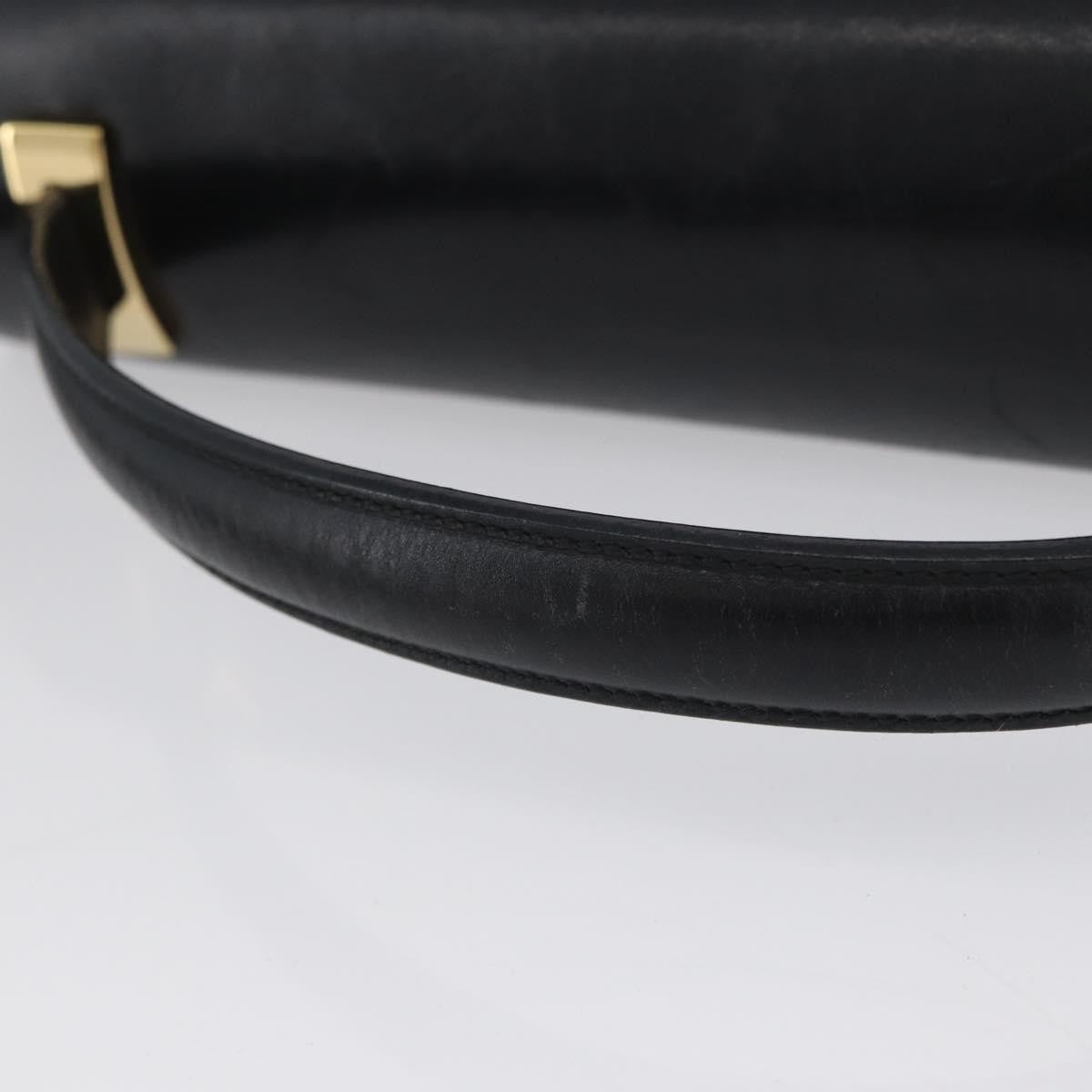 Salvatore Ferragamo Vintage Leather Black Leather Handbag (Pre-Owned)