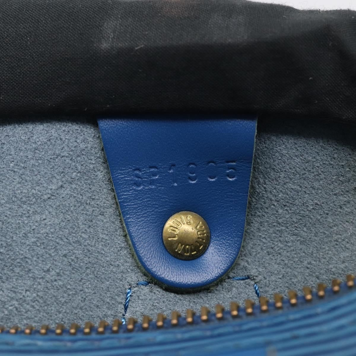 Louis Vuitton Speedy Epi Leather Blue Leather Handbag (Pre-Owned)