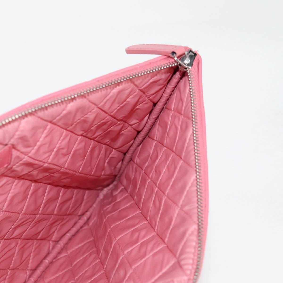 Chanel Cc Casino O Case Clutch Quilted Lambskin Pink Leather Clutche & Pouche Bag (Pre-Owned)