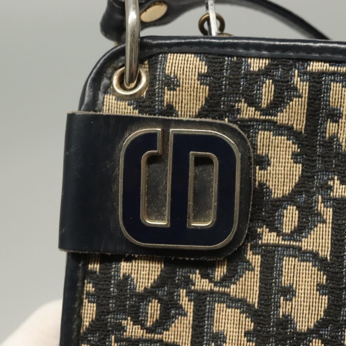 Christian Dior Vintage Trotter Canvas Navy Canvas Shoulder Bag Bag (Pre-Owned)